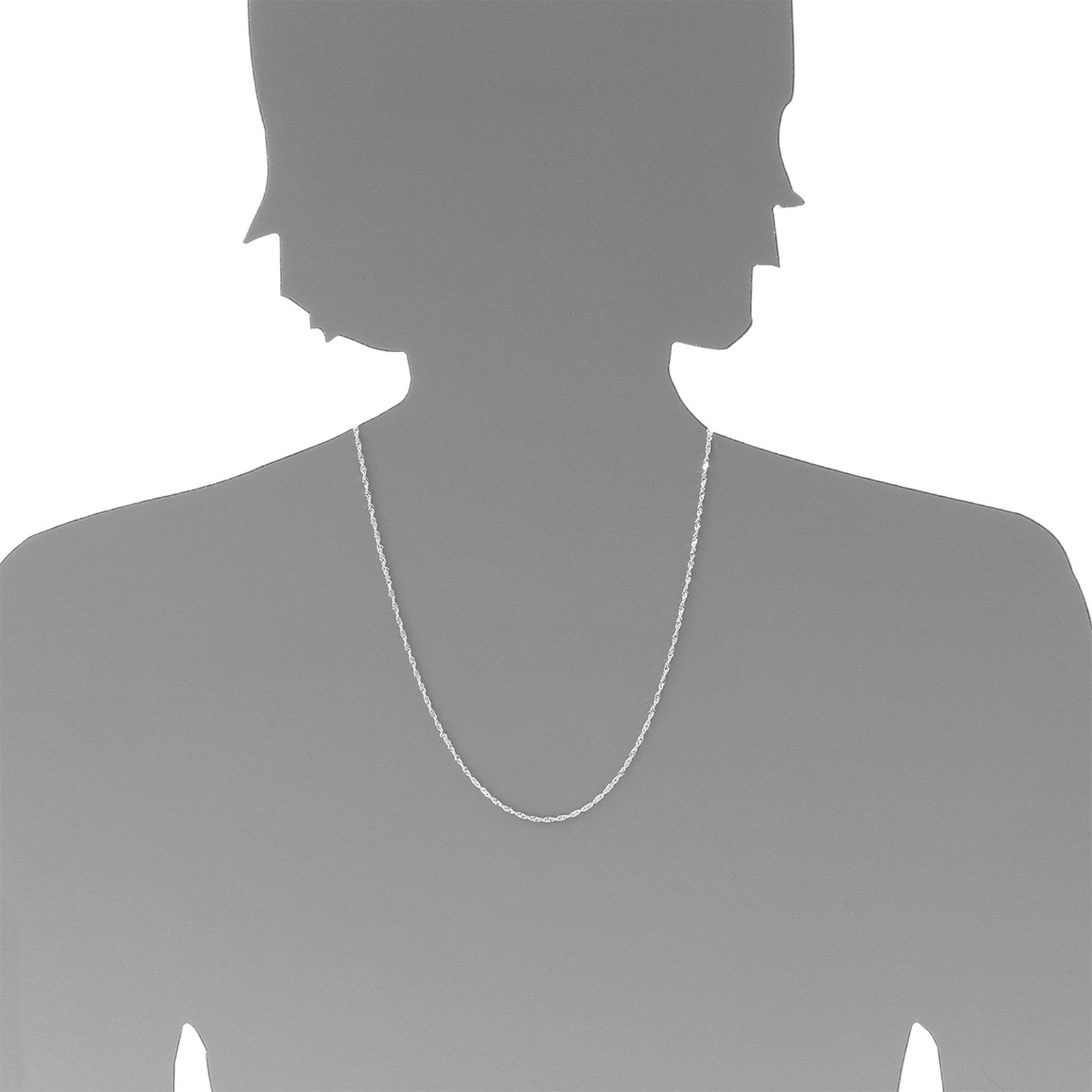 OSTSEE-SCHMUCK Silberkette »- Singapur 1,8 mm - Silber 925/000 -,«