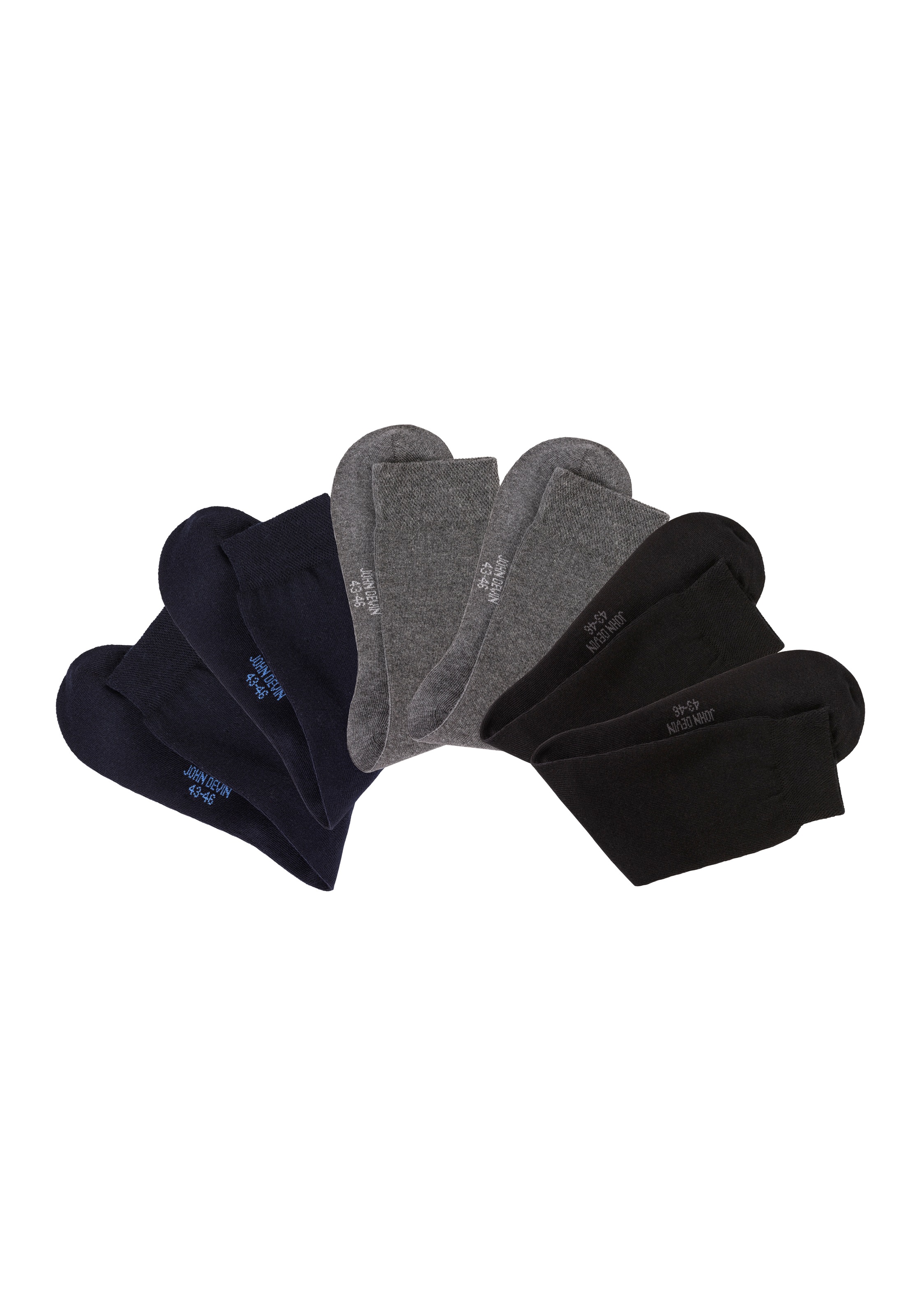 John Devin Businesssocken, (Packung, 6 Paar), lange Form, wertig in Box verpackt