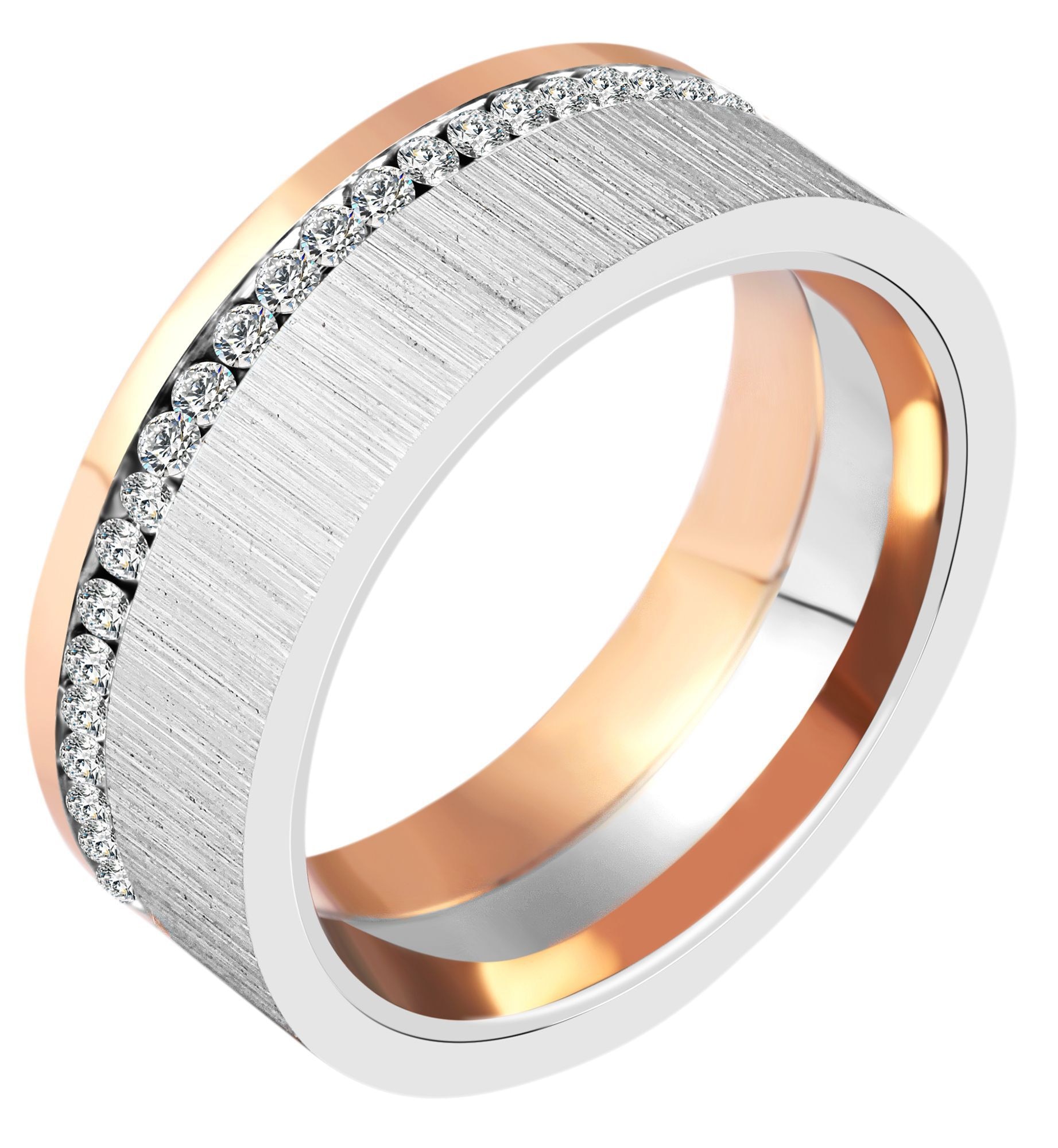 Adelia´s Fingerring »Damen Ring aus Edelstahl mit Strass Steinchen«