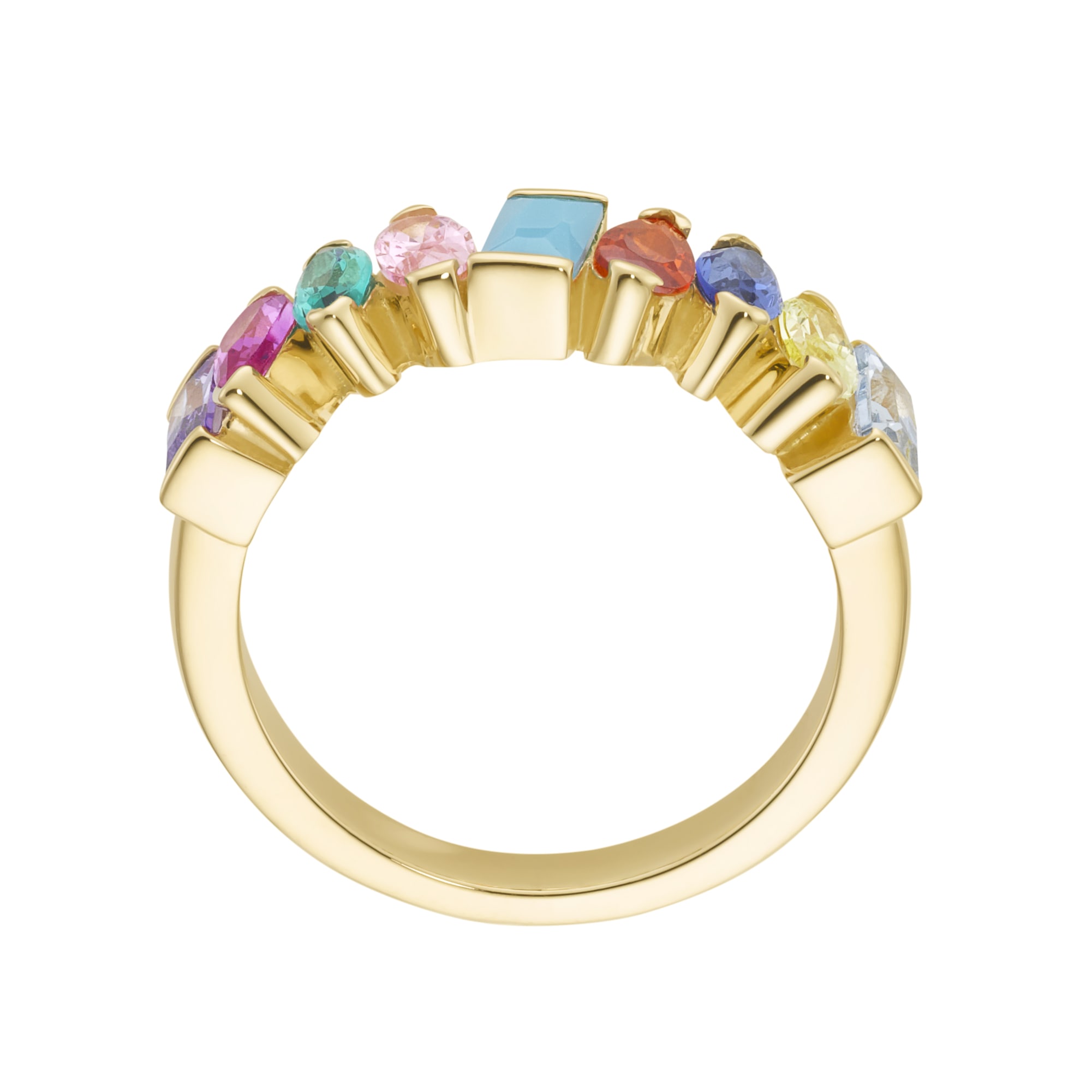 GIORGIO MARTELLO MILANO Silberring »Ring Zirkonia und Kristallsteine mehrfarbig, Silber 925«