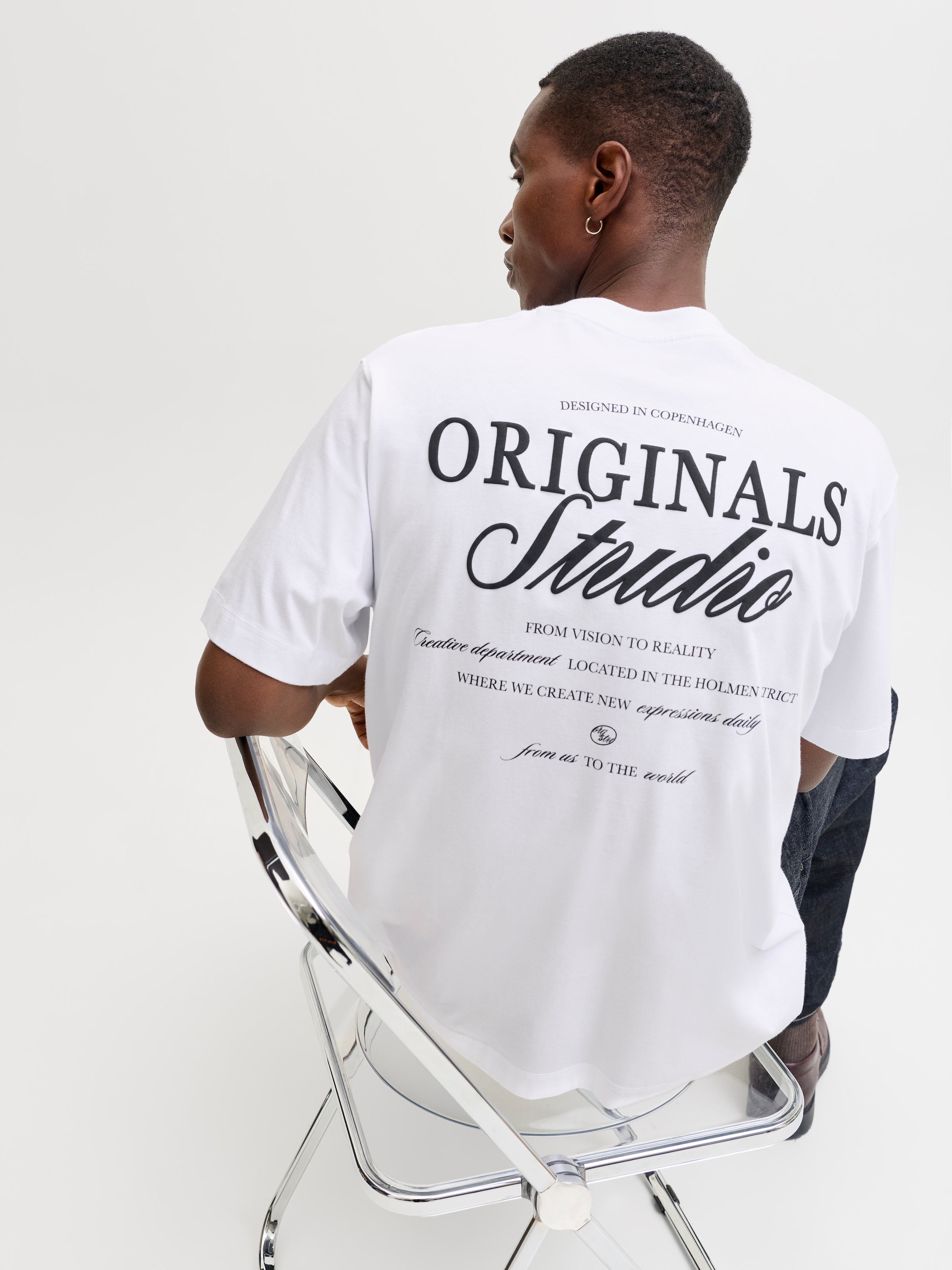 Jack & Jones Rundhalsshirt »JORNORREBRO TYPO TEE SS CREW NECK NOOS« Baumwolle, relaxed fit