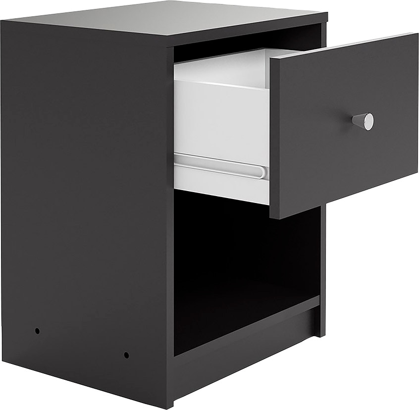 Home affaire Nachtkommode »May, Nachttisch, Nachtschrank, Beistelltisch,« mit 1 Schublade und einem offenen Fach, Breite 38 cm, Höhe 48 cm