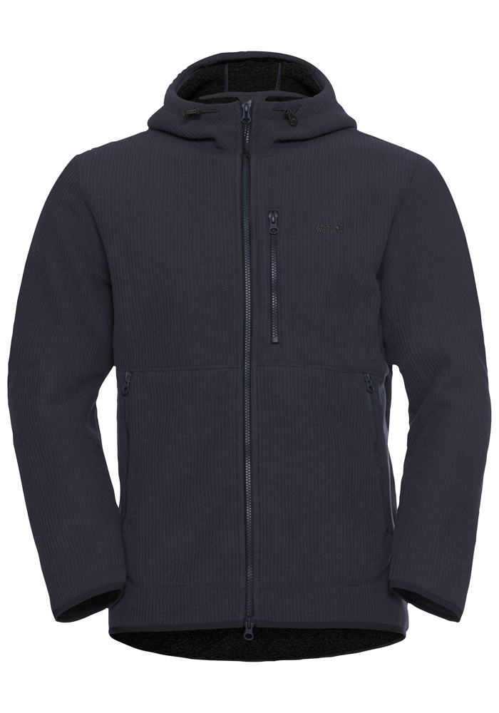 Jack Wolfskin Fleecejacke »LAKE RIDGE HOODED JKT M«, mit Kapuze
