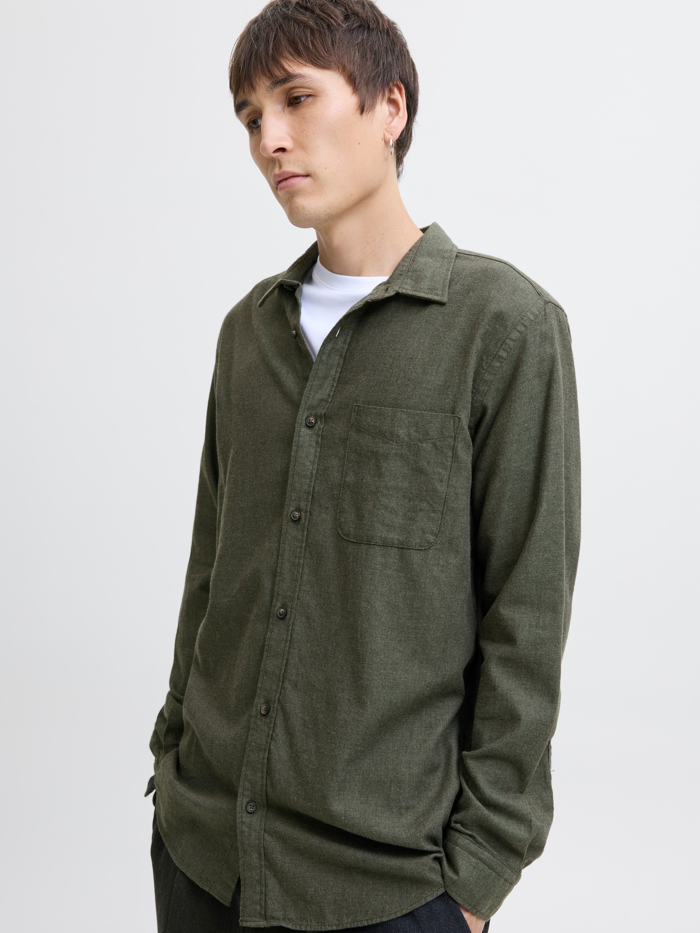 Jack & Jones Langarmhemd »JJECLASSIC MELANGE SHIRT L/S NOOS«