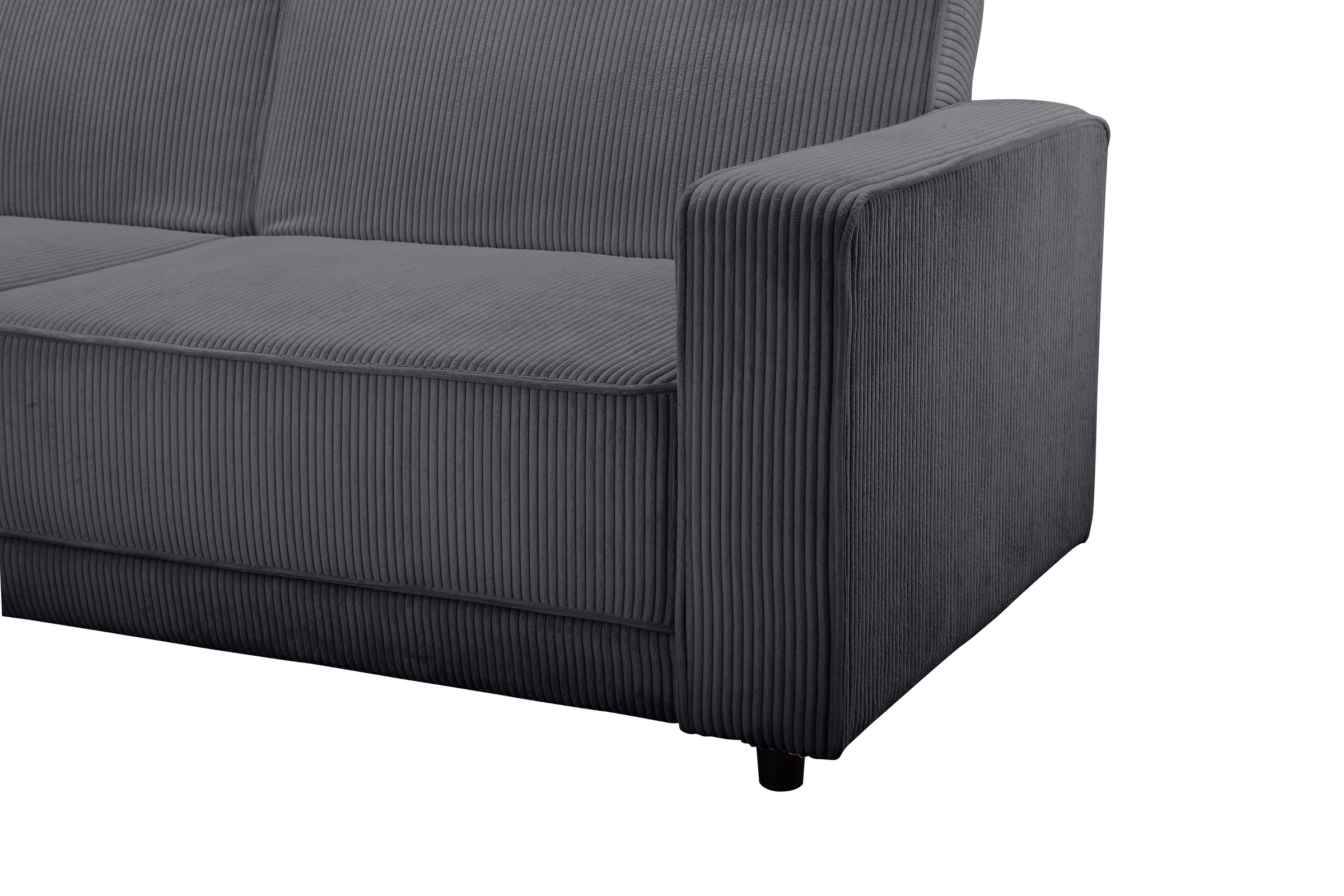 Dorel Home Ecksofa »Allie Schlafsofa 230 cm mit Relaxfunktion in der Rückenlehne«, Schlaffunktion (108/194,5cm), trendiger Cord o. pflegeleichter Velours