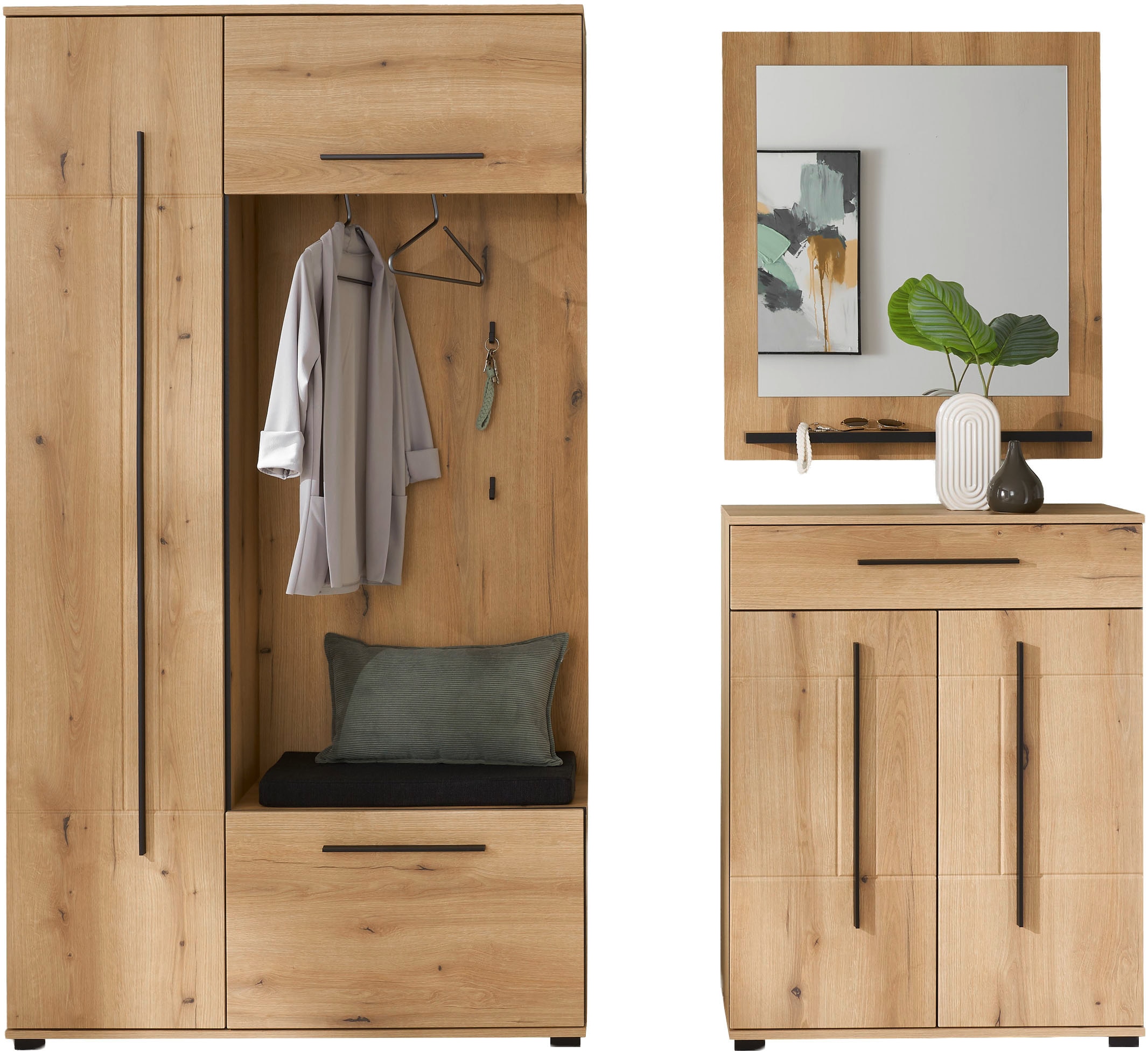 Home affaire Garderoben-Set »Cantara, moderne Garderobe, Komplettset mit viel Stauraum« Komplett-Set, 3 Stk. tlg.