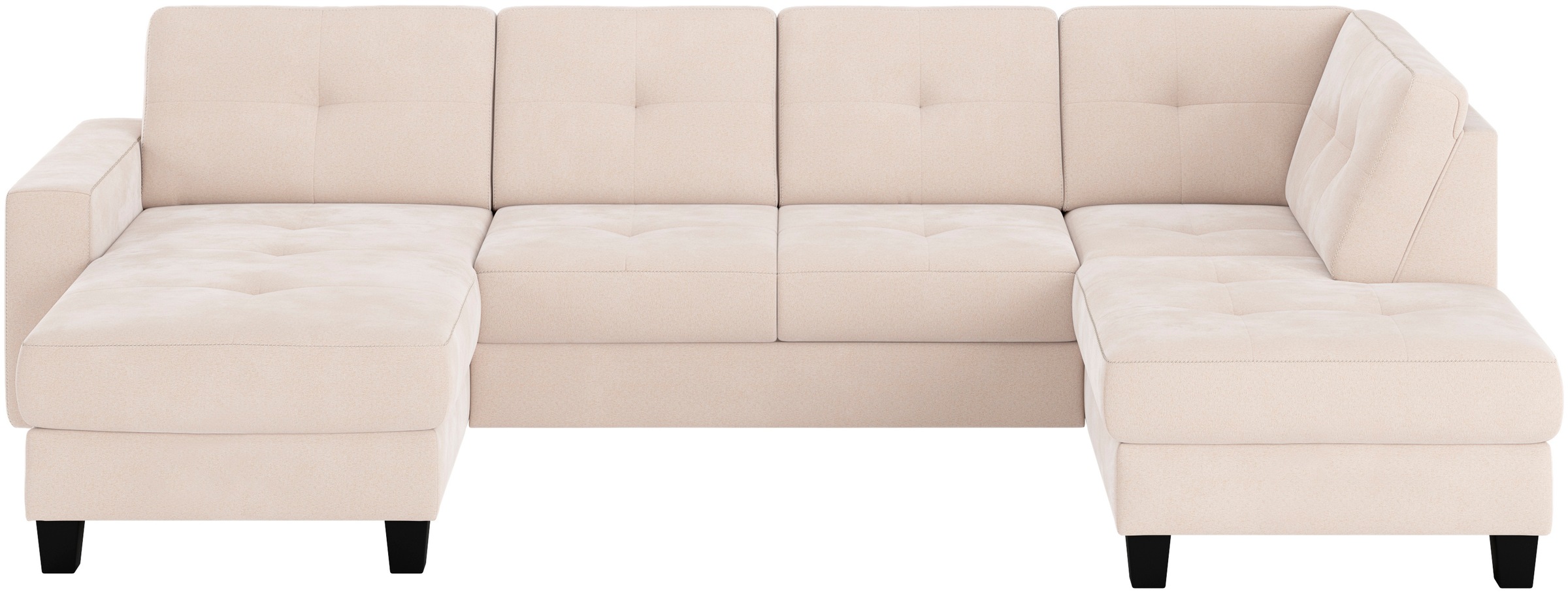 Places of Style Wohnlandschaft »Varese«, Kreuznaht in beige