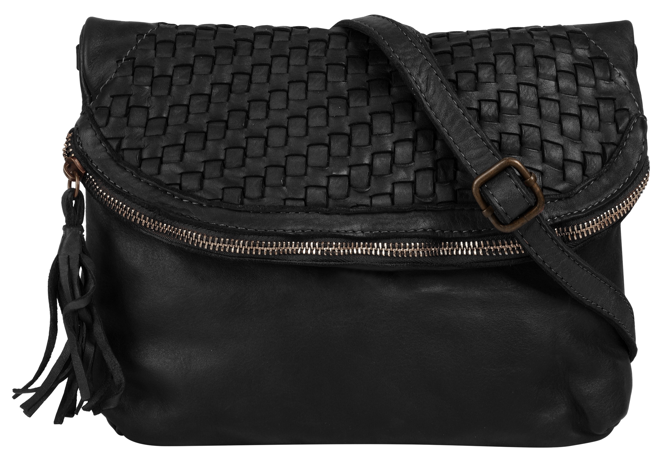 Samantha Look Umhängetasche echt Leder, Made in Italy