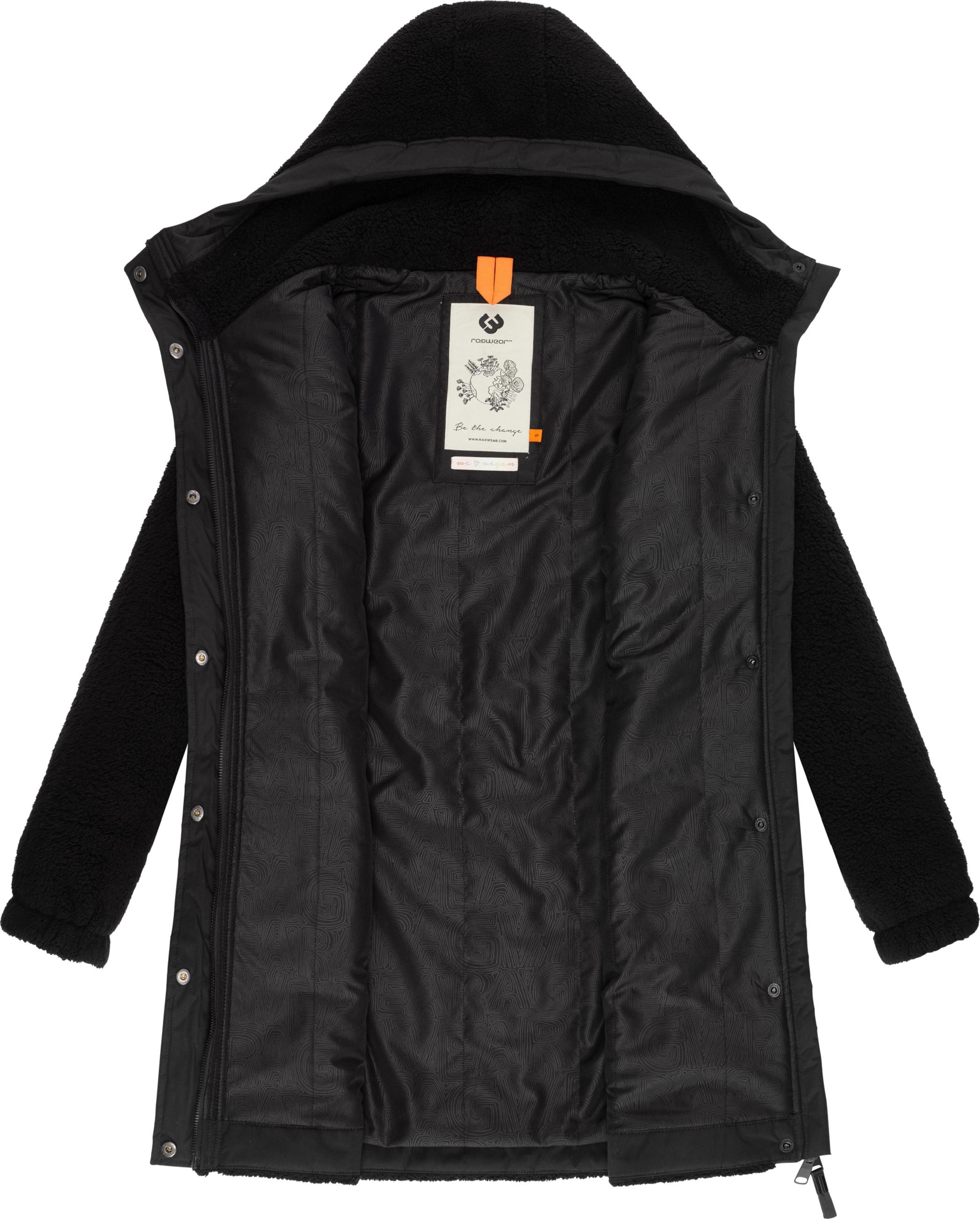 Ragwear Outdoorjacke »Übergangsjacke Cousy«, mit Kapuze, flauschige Übergangsjacke mit Teddyfell und Kapuze