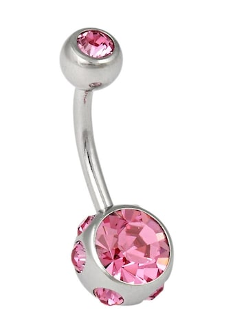 Bauchnabelpiercing »Schmuck Geschenk, Körperschmuck pink glitzernd«, mit Kristallen