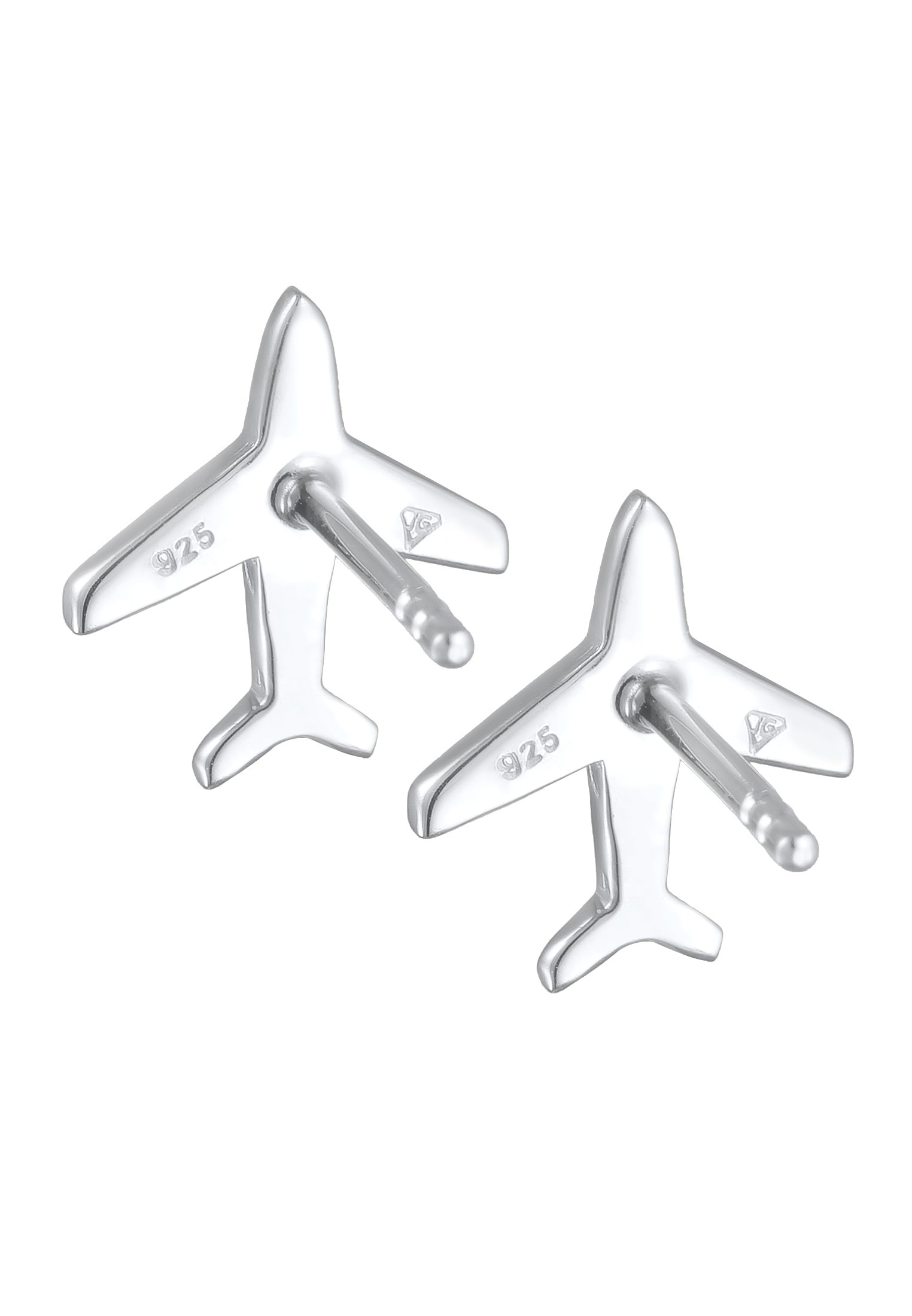 Elli Paar Ohrstecker »Ohrringe Ohrstecker Flugzeug Motiv 925 Silber«