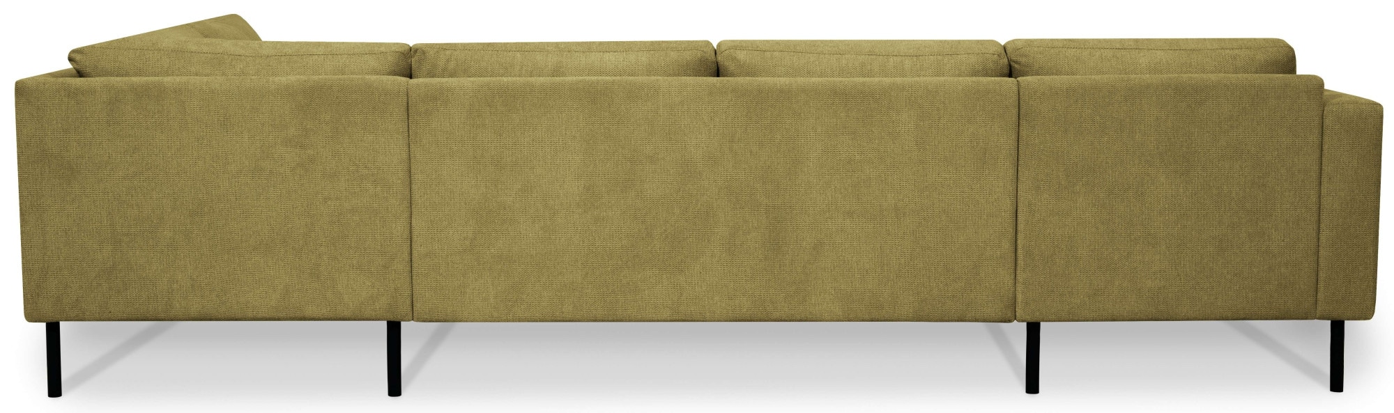 Places of Style Wohnlandschaft »Cesola«, in weichem Chenille-Stoff, Breite 327 cm, mit schwarzen Metallfüßen