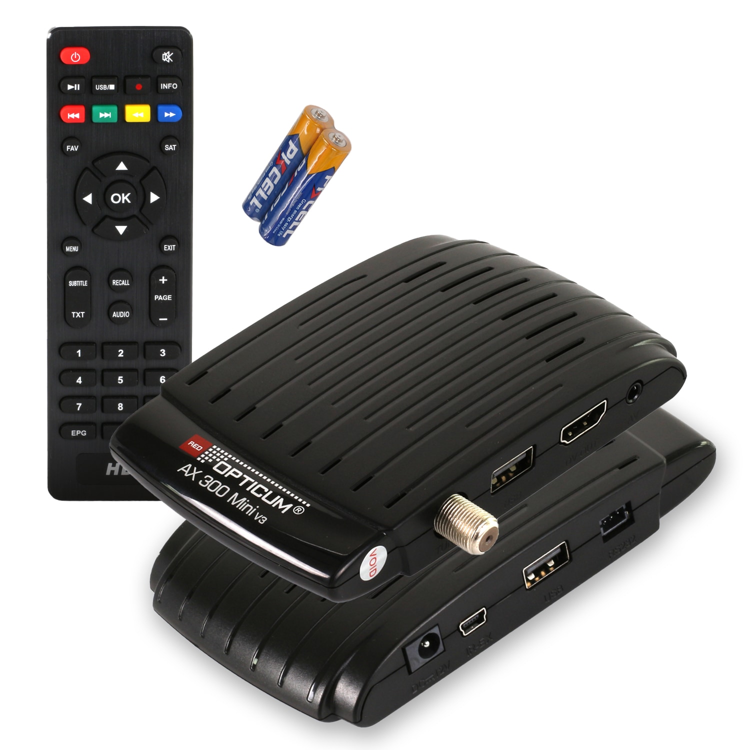 Opticum Red SAT-Receiver »AX 300 Mini v3 Full HD Camping«, ( ), EasyFind Ready