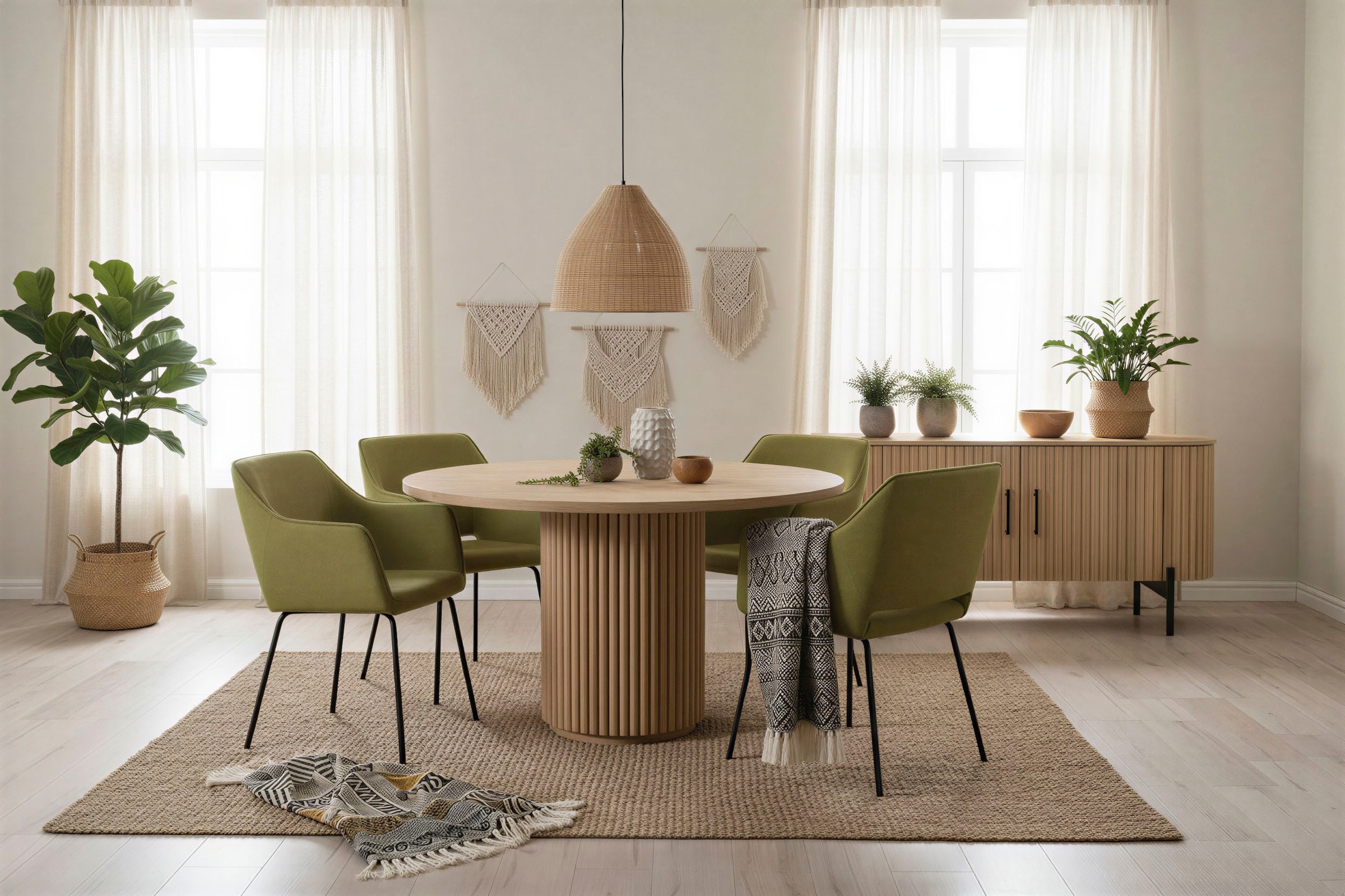 SIT Esstisch »Ribbed Side Table High« mit Säulenfuß im extravaganten Ribbed-Look