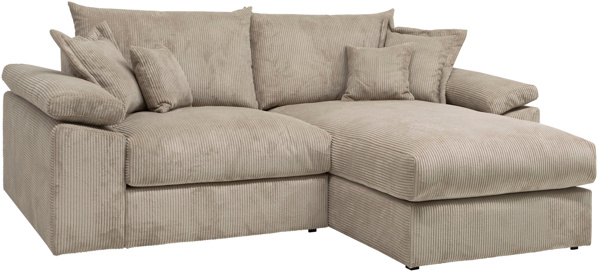 Home affaire Ecksofa »Soft&Cosy XL L-Form - Breite 246 cm«, Mega-Sofa, in Cord, Federkern-Polsterung