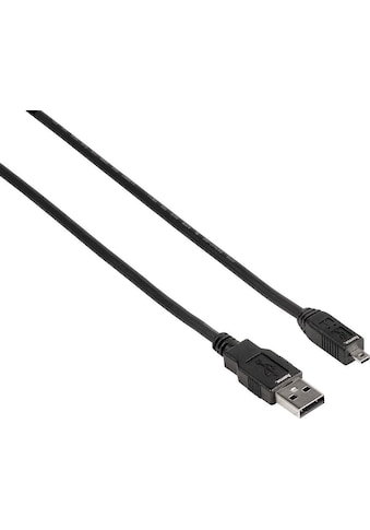 USB-Kabel »USB-2.0-Anschlusskabel, A-Stecker - Mini-B-St. (B8 Pin) 1,8 m, Schwarz«,...