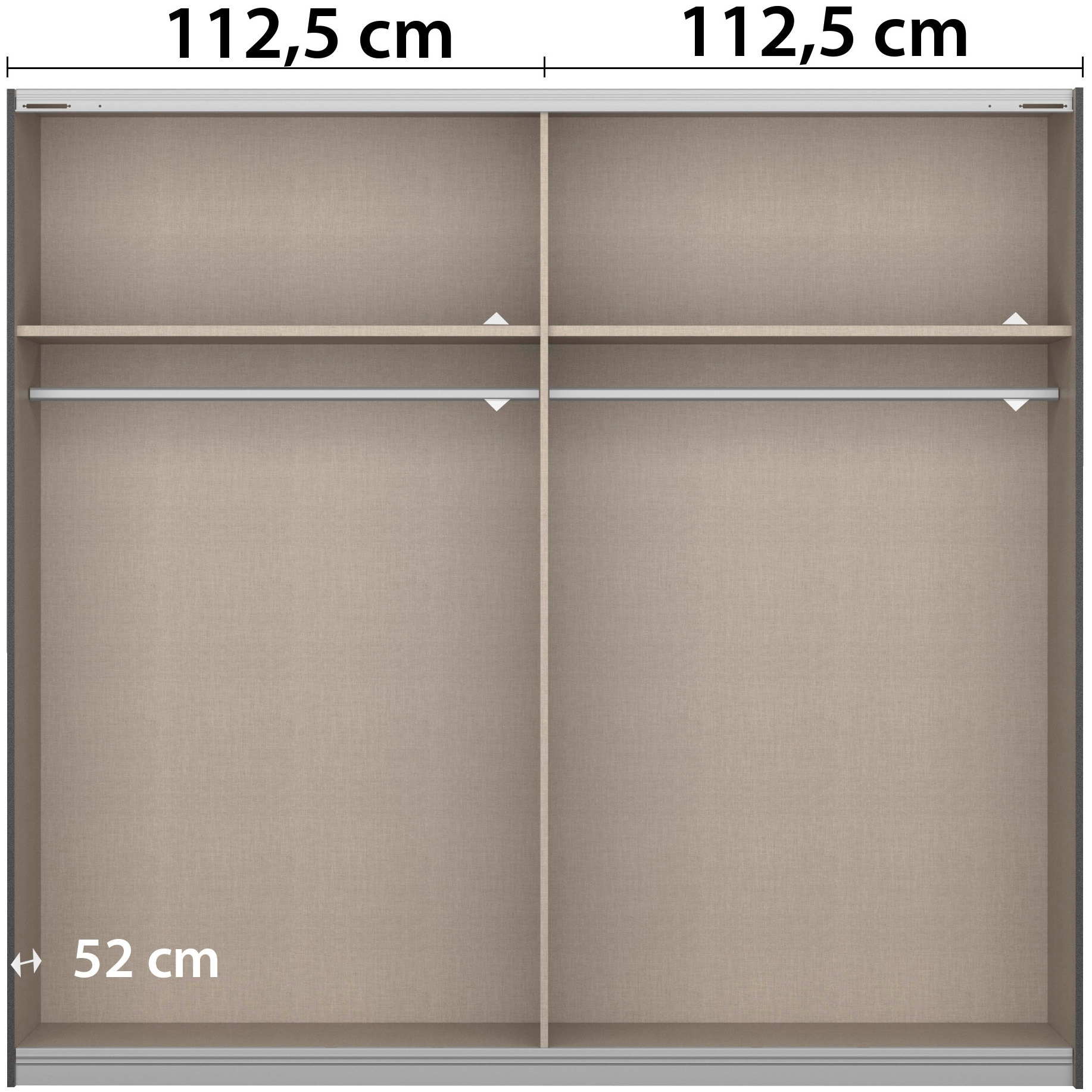 rauch Schwebetürenschrank »Kleiderschrank Schrank Garderobe BARCELONA«, in modernem Farbmix mit viel Stauraum MADE IN GERMANY