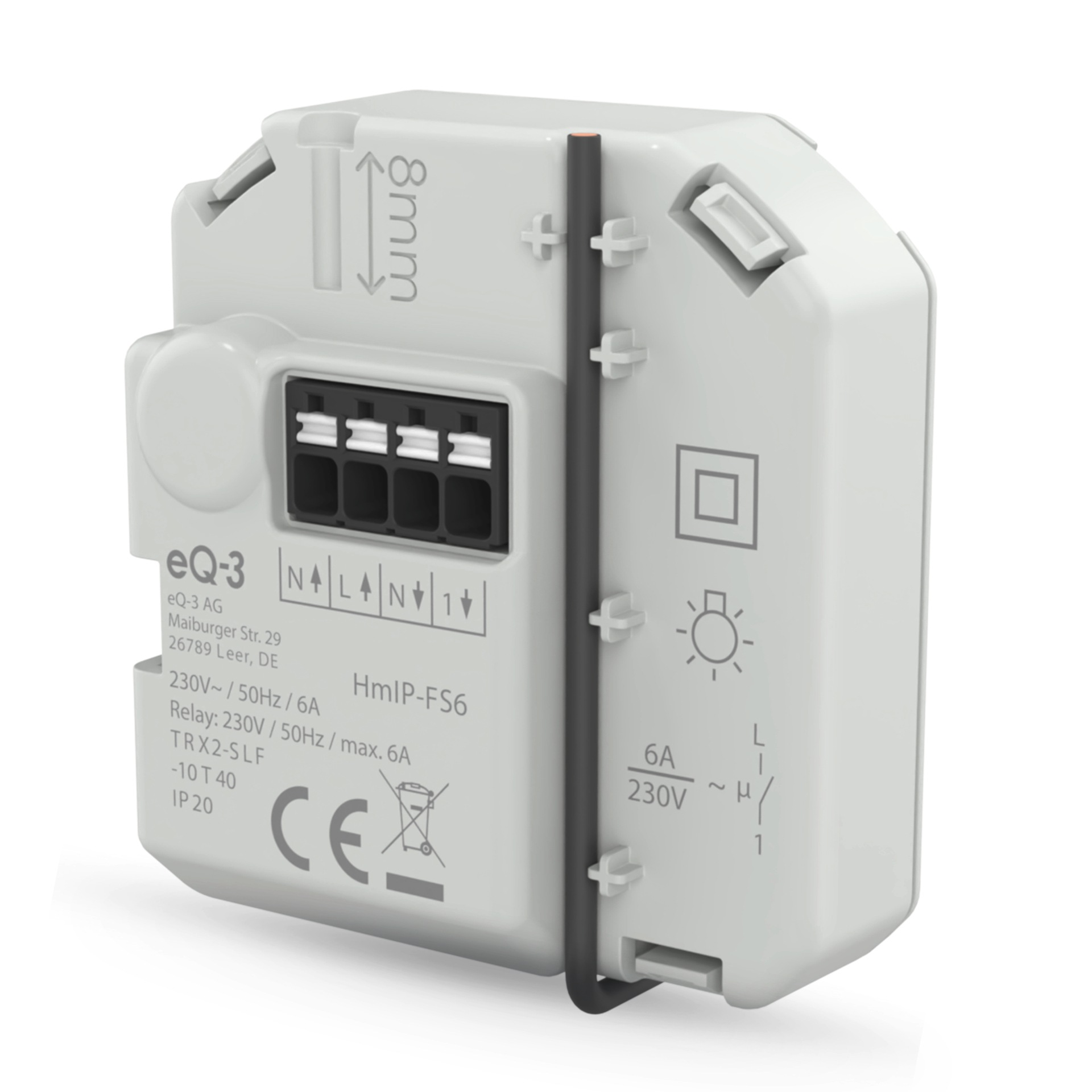 Homematic IP Unterputzschalter »3er Set Schaltaktor (6 A) – Unterputz«