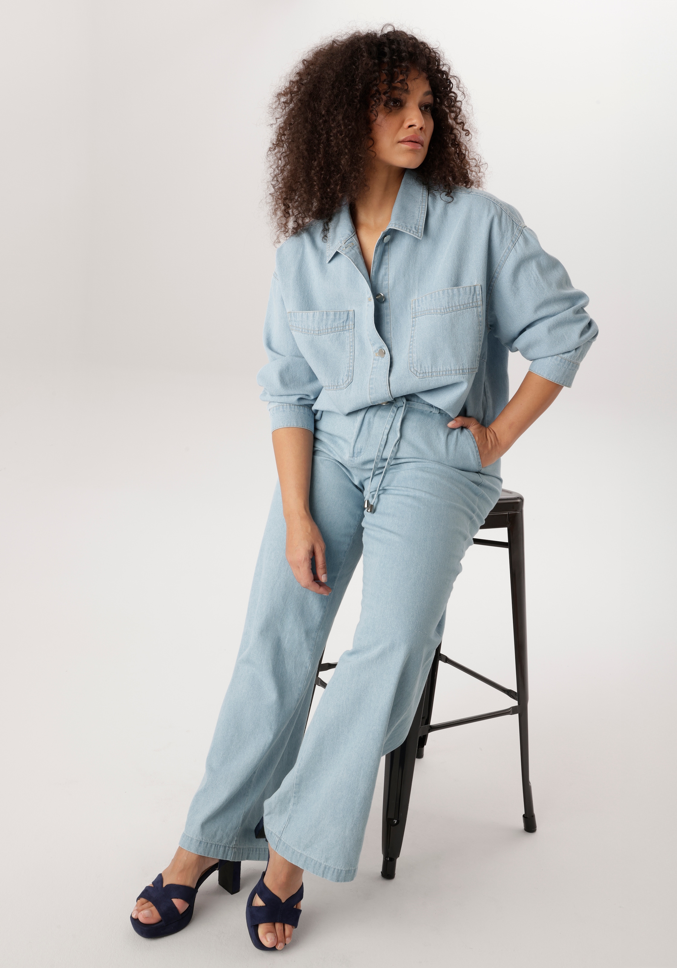 Aniston PLUS Jeansbluse großzügig geschnitten - NEUE KOLLEKTION