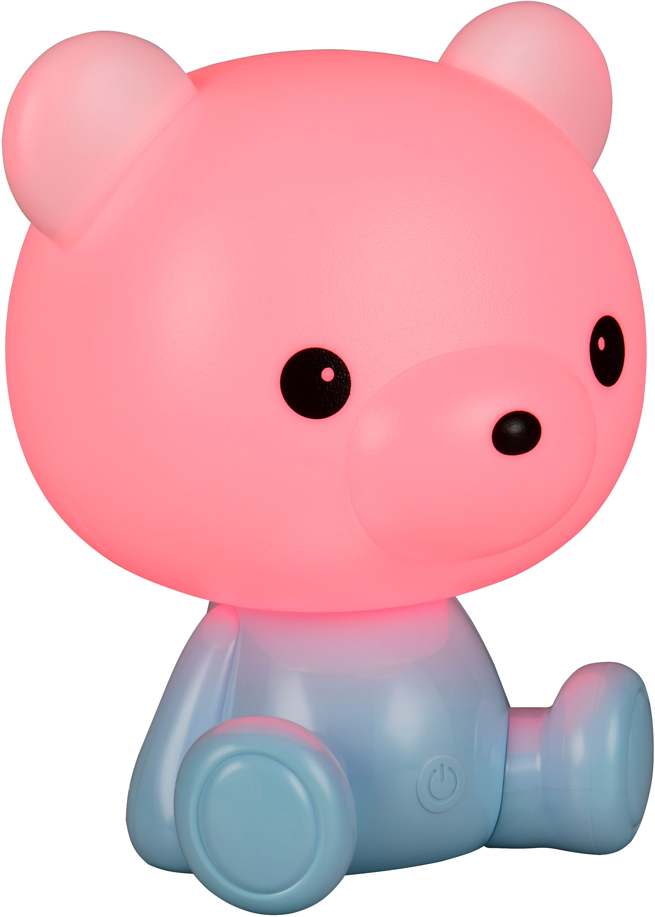 REALITY Leuchten LED Tischleuchte »CUTIE, Kinderzimmer Tischleuchte Nachttischleuchte Bären Optik, RGB« LED-Board 1 Stk. RGB | Warmweiß 0,3W 30 Lumen warmweiß 3000K, RGB Farbwechsel Modus, USB-Anschluss