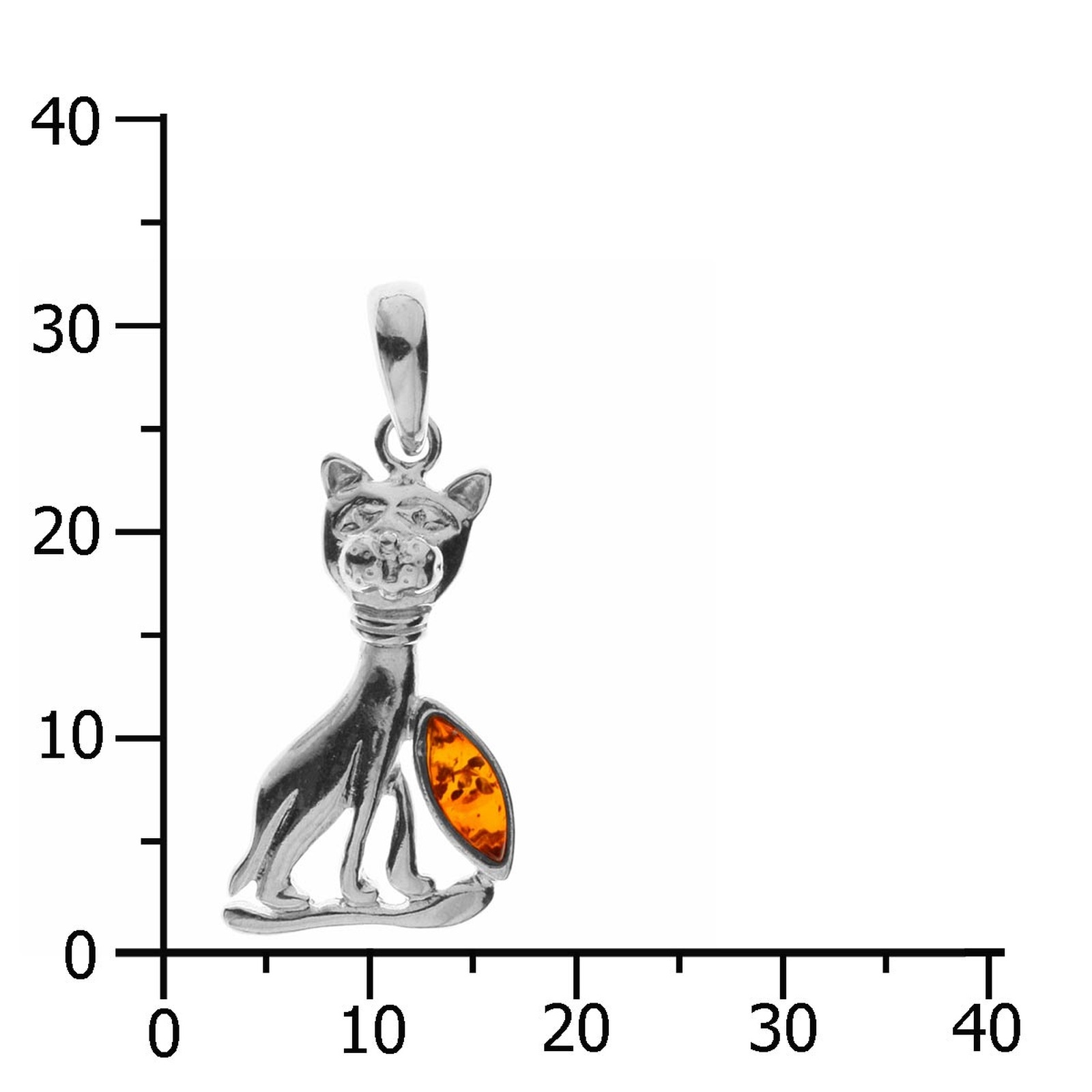 OSTSEE-SCHMUCK Kettenanhänger »- Katze - Silber 925/000 - Bernstein«