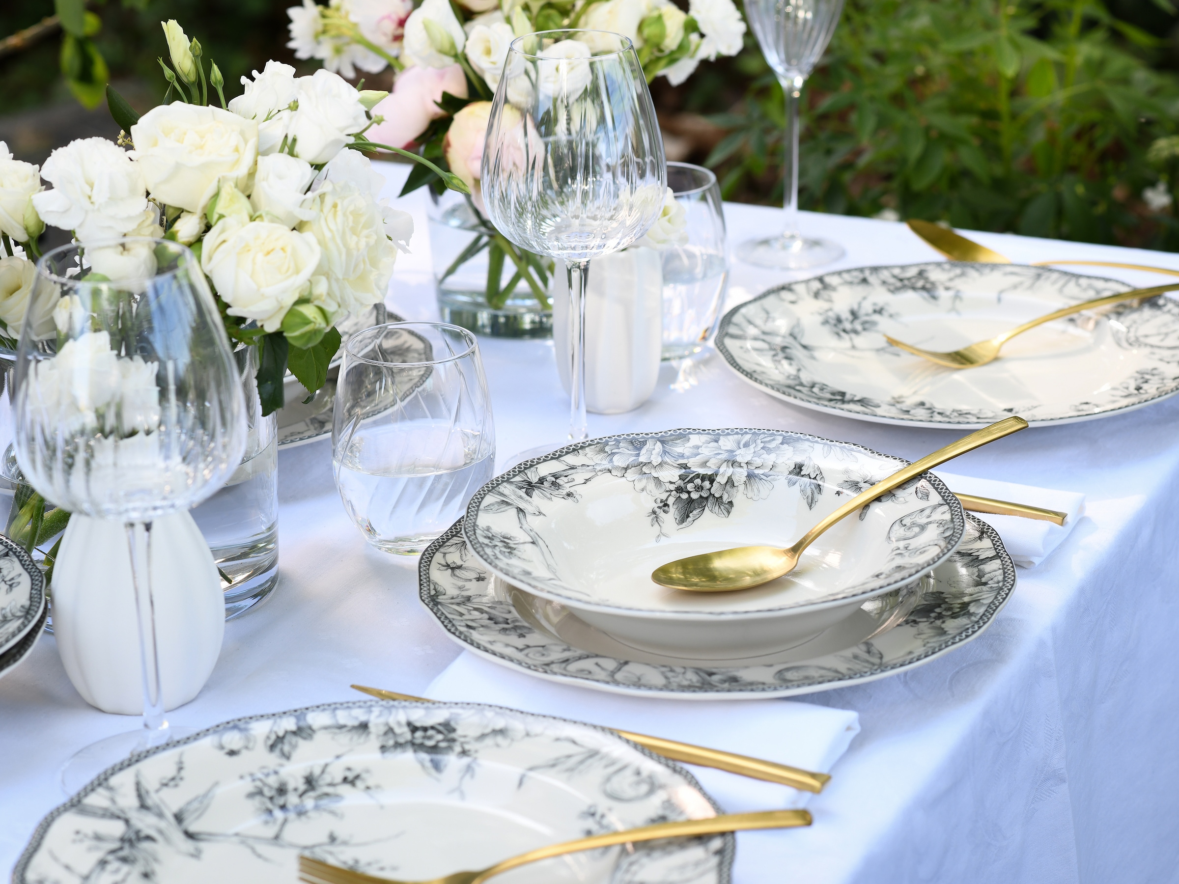 CreaTable Tafelservice »Adelaide, Service 8-tlg.« Nostalgischer Vintage Dekor, Elegante Form