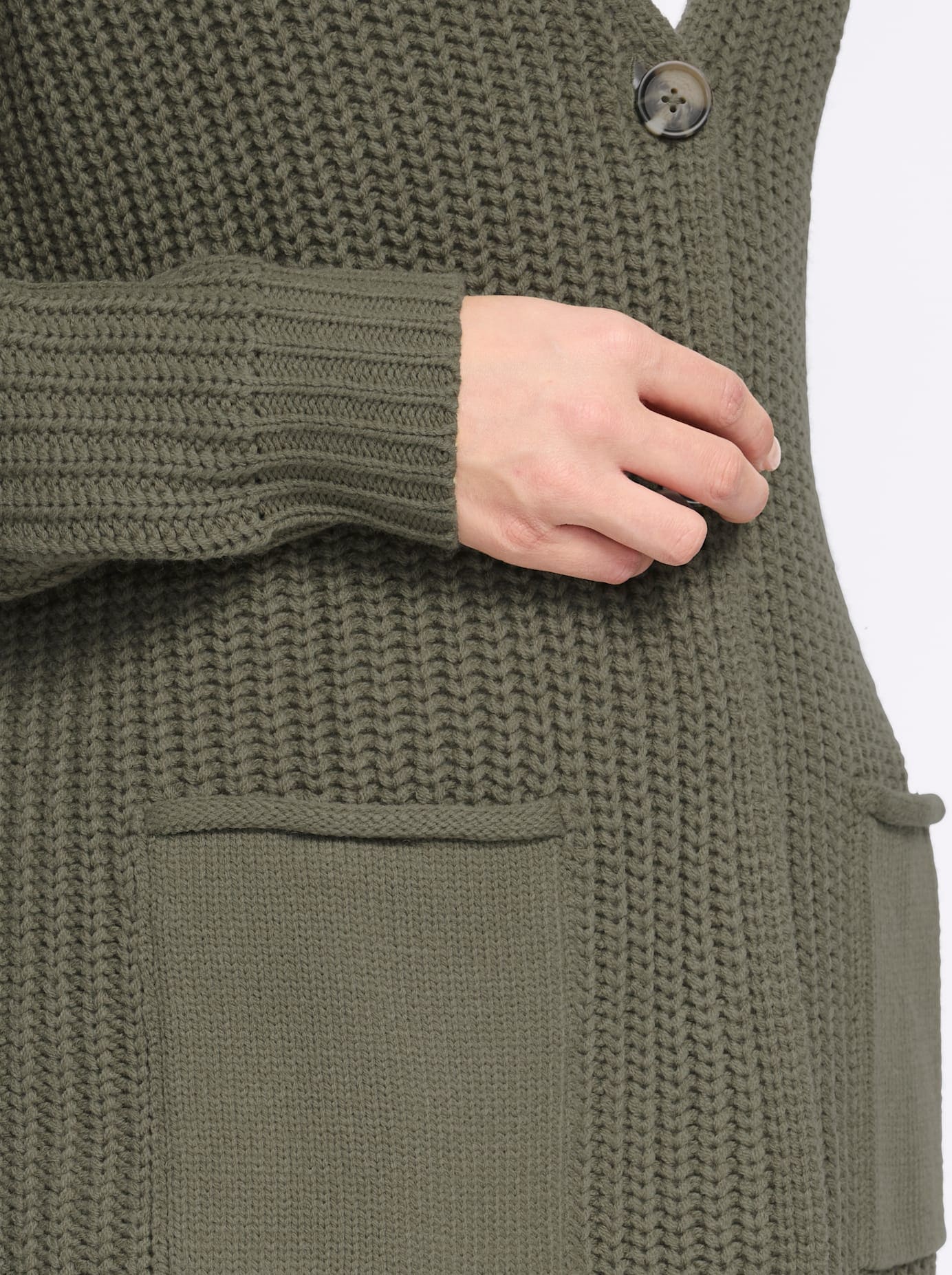 Classic Basics Longstrickjacke