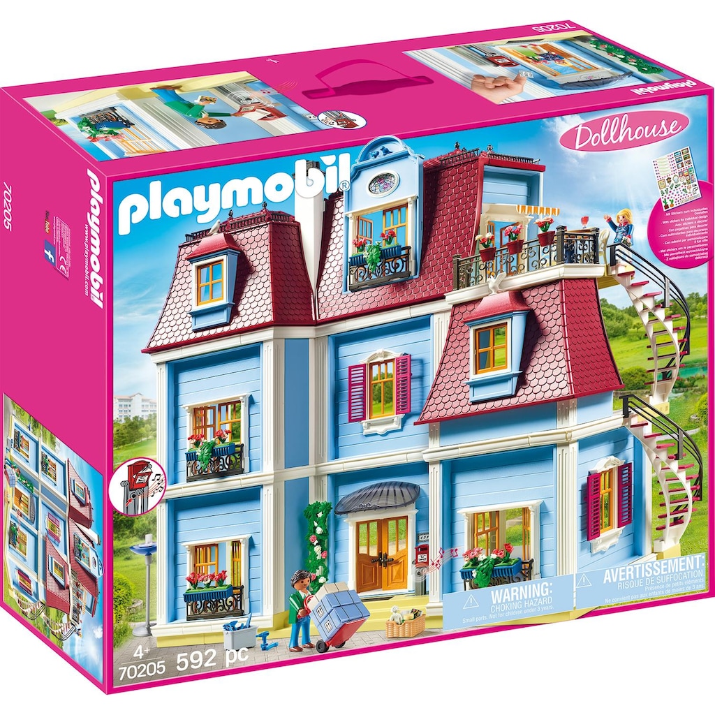 Playmobil® Konstruktions-Spielset »Mein Großes Puppenhaus (70205), Dollhouse«, (592 St.), Made in Germany