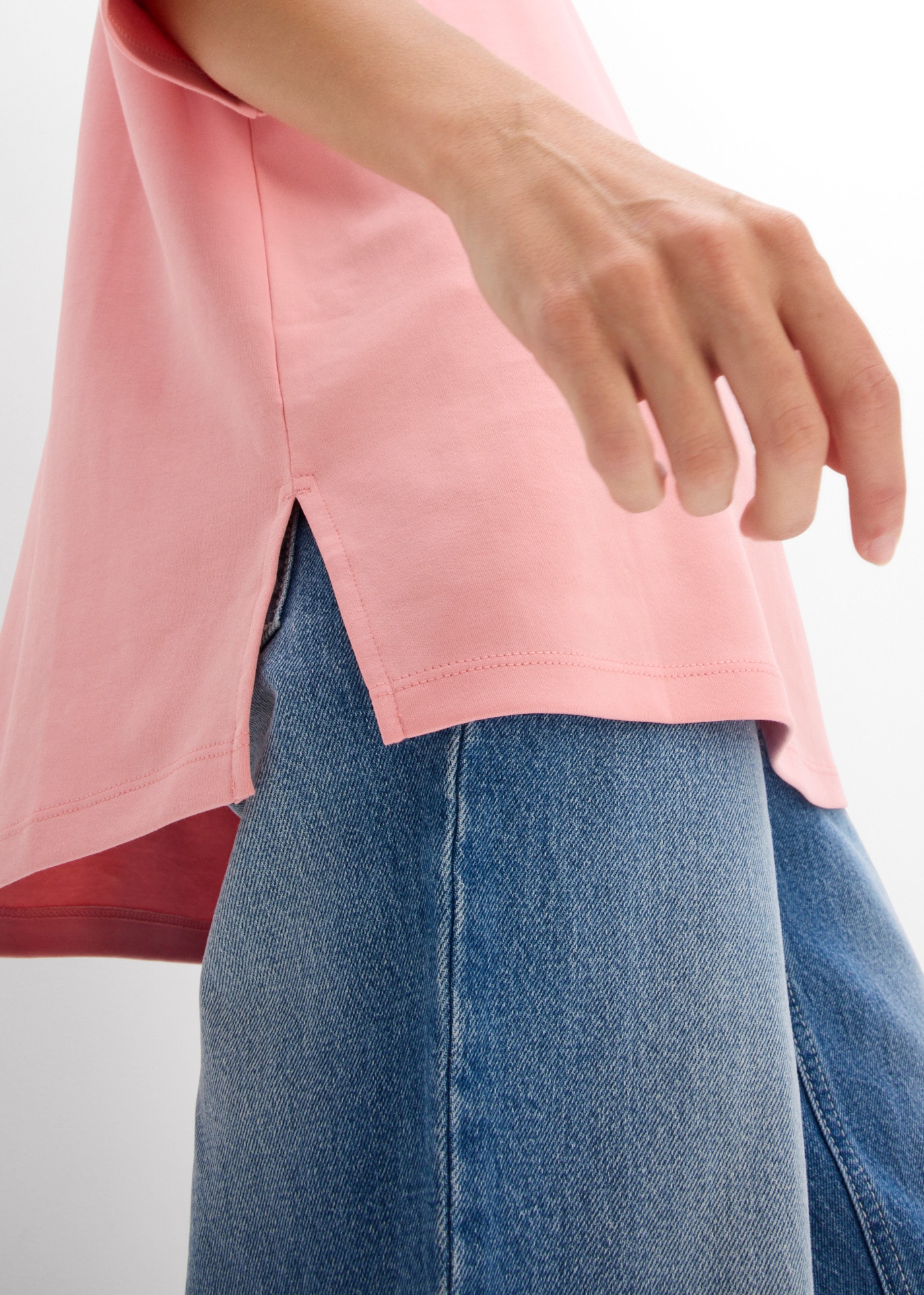 bonprix Longshirt Oversized Schnitt, Halbarm, für Frühling und Sommer