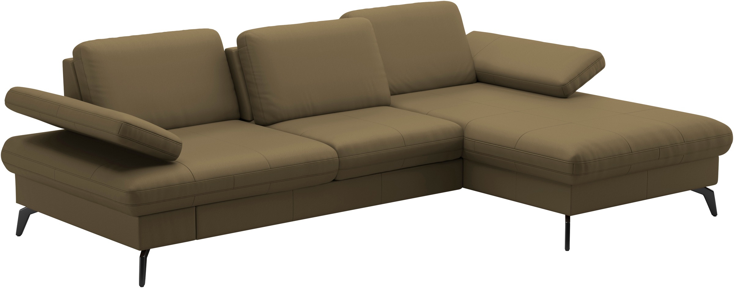 sit&more Ecksofa »Morris L-Form, inkl. Sitztiefenverstellung«, wahlweise mit Armteilverstellung, Bettfunktion & Bettkasten