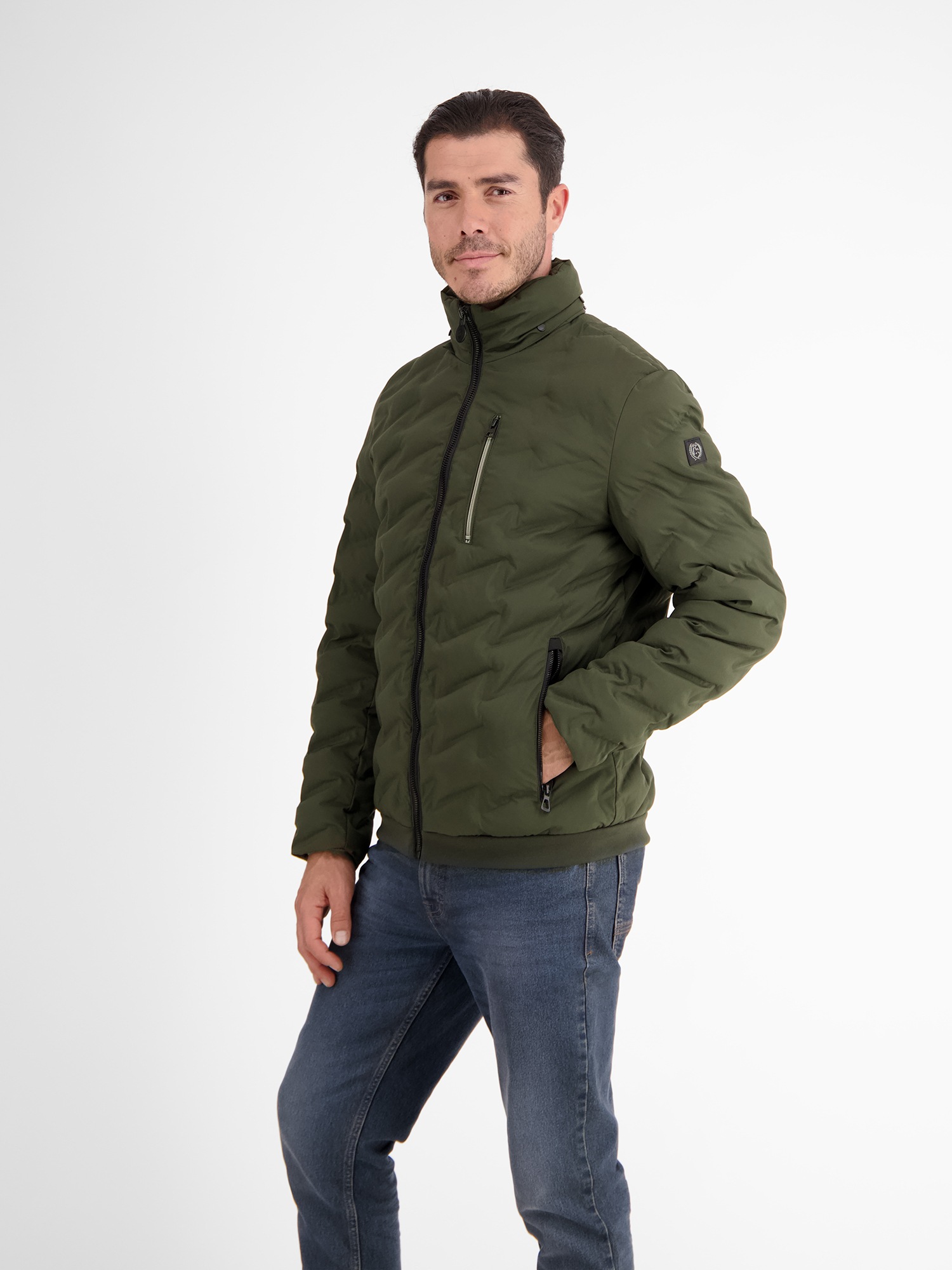 LERROS Outdoorjacke »LERROS Sportive Funktions-Steppjacke für Herren«, mit Kapuze, Wasser- und windabweisend