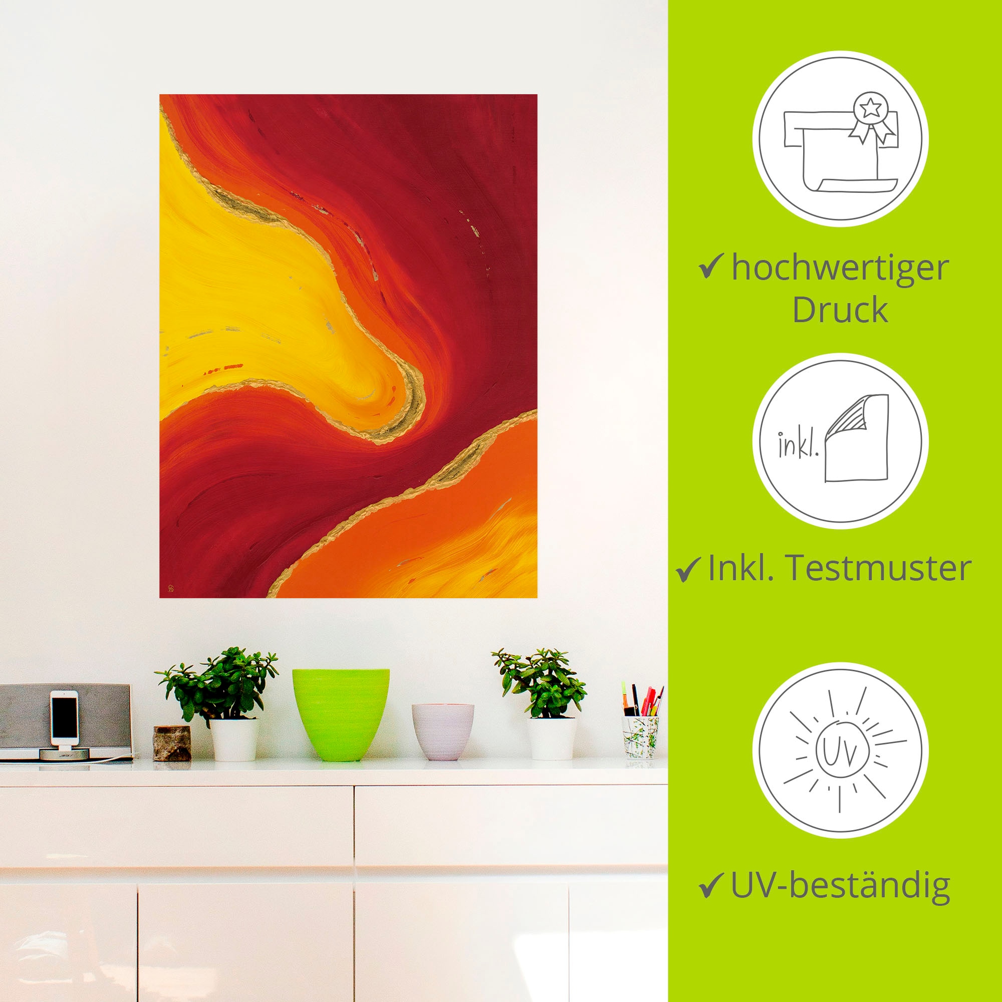 Artland Wandbild »Raum I«, Gegenstandslos, (1 St.), als Alubild, Leinwandbild, Wandaufkleber oder Poster in versch. Größen