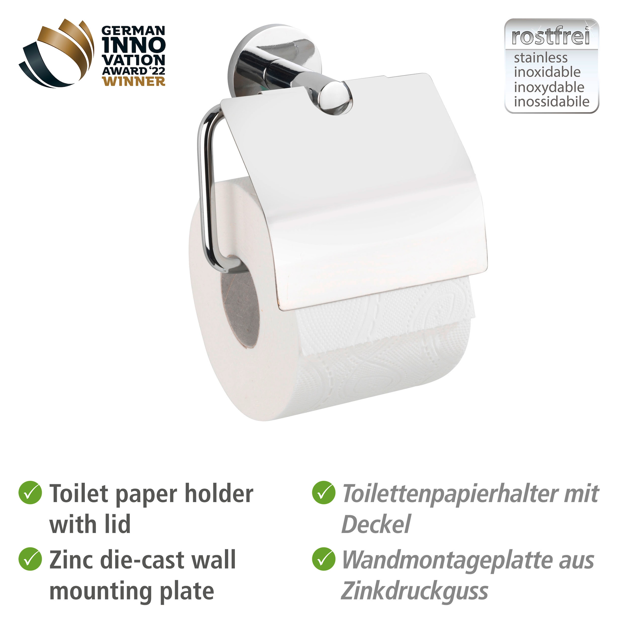 WENKO Toilettenpapierhalter »UV-Loc® Isera«, Befestigen ohne Bohren