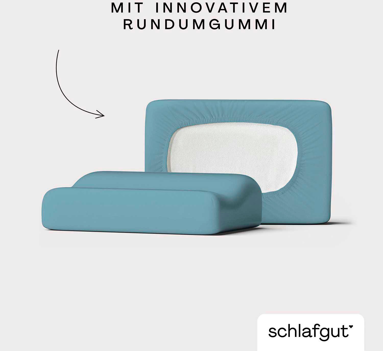 Schlafgut Kissenbezug »Pure flexibler Kissenbezug für Nackenstützkissen«, (1 St.), Bio-Baumwolle mit Elasthan, mit Gummizug, bügelfrei