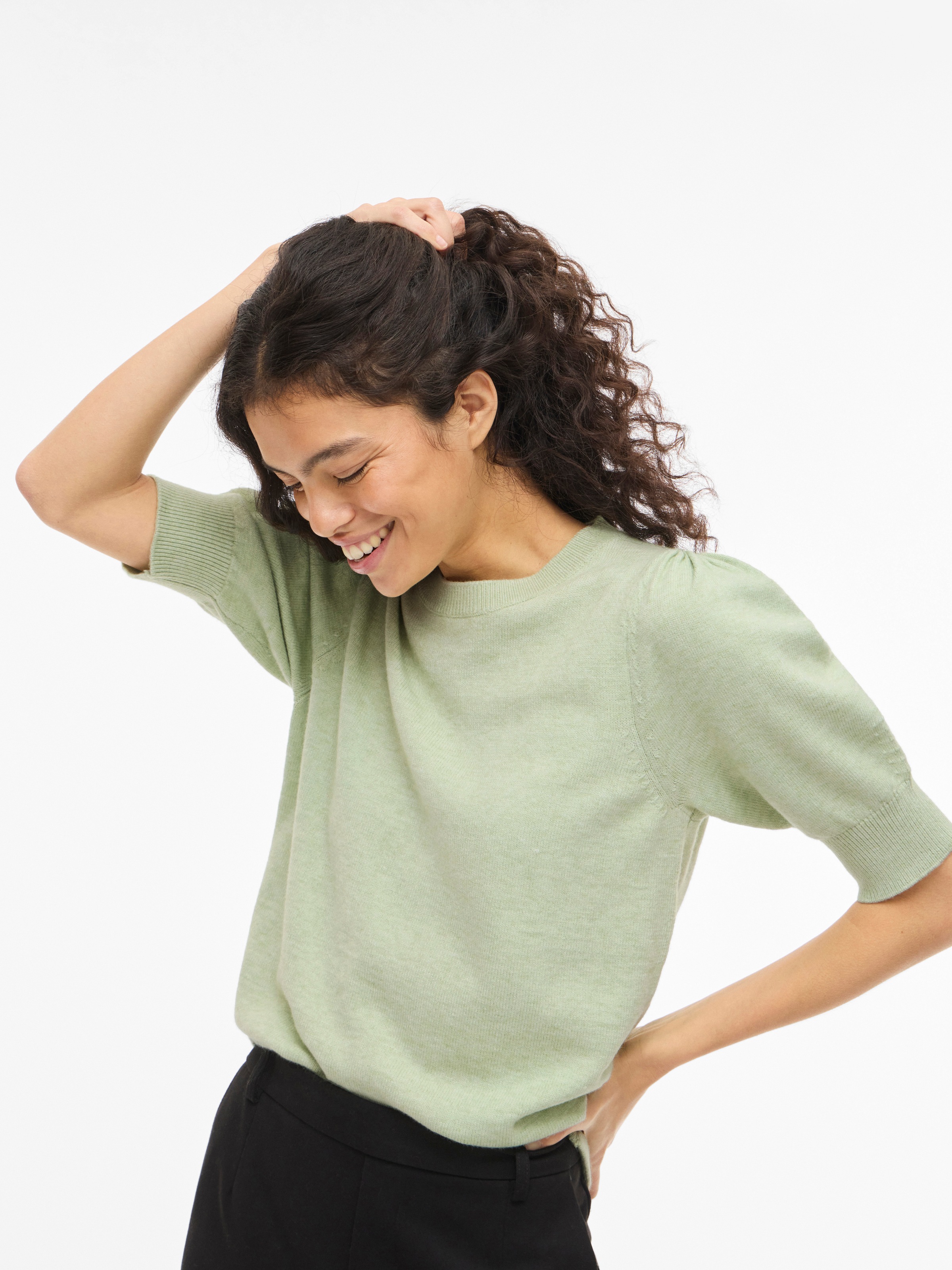 Vila Strickpullover »VIRIL 2/4 SLEEVE O-NECK KNIT TOP - NOOS«