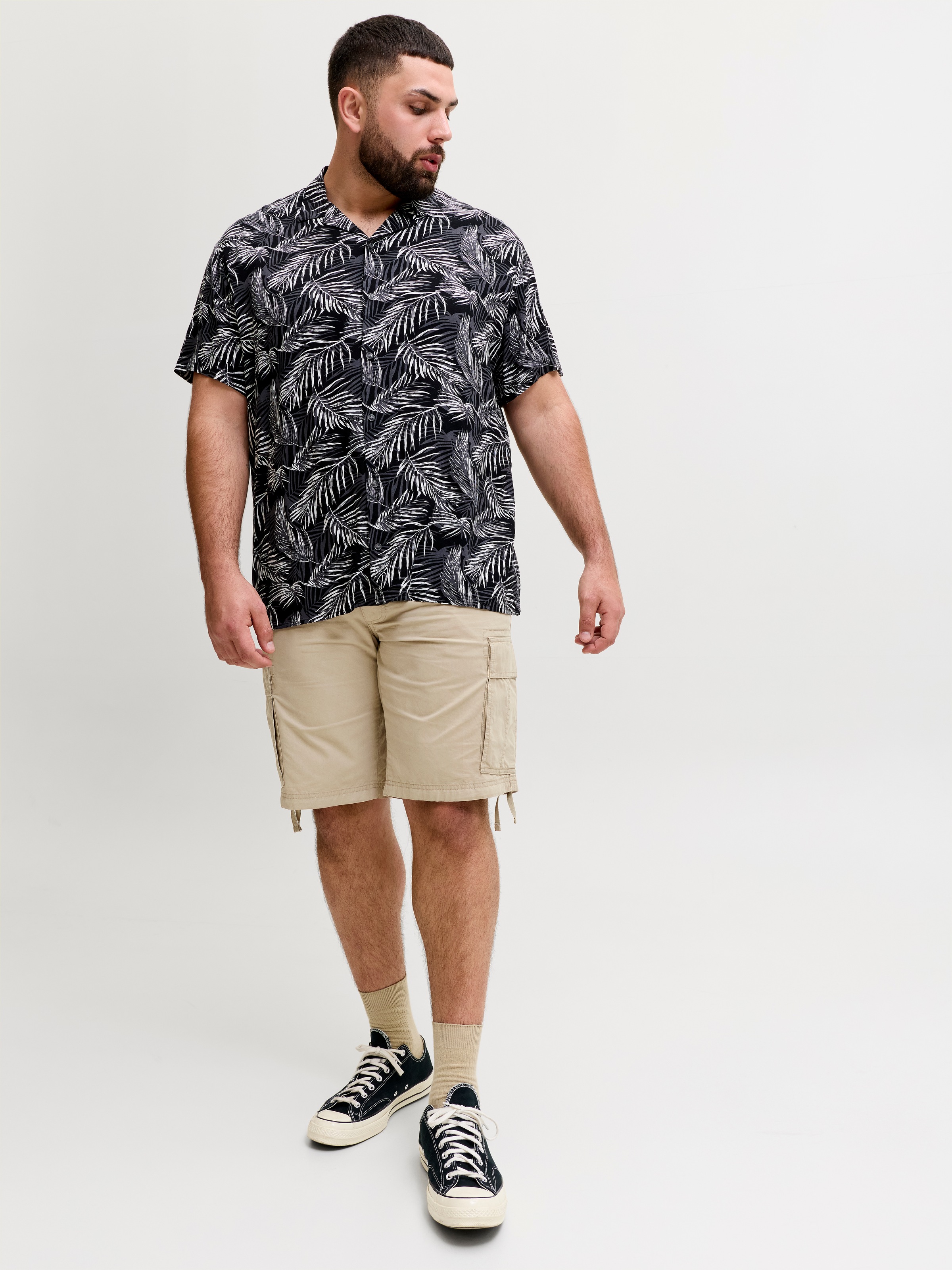 Jack & Jones PlusSize Cargoshorts »JPSTCOLE FRANK CARGO SHORT MID SN PLS«  mit Taschenbändern