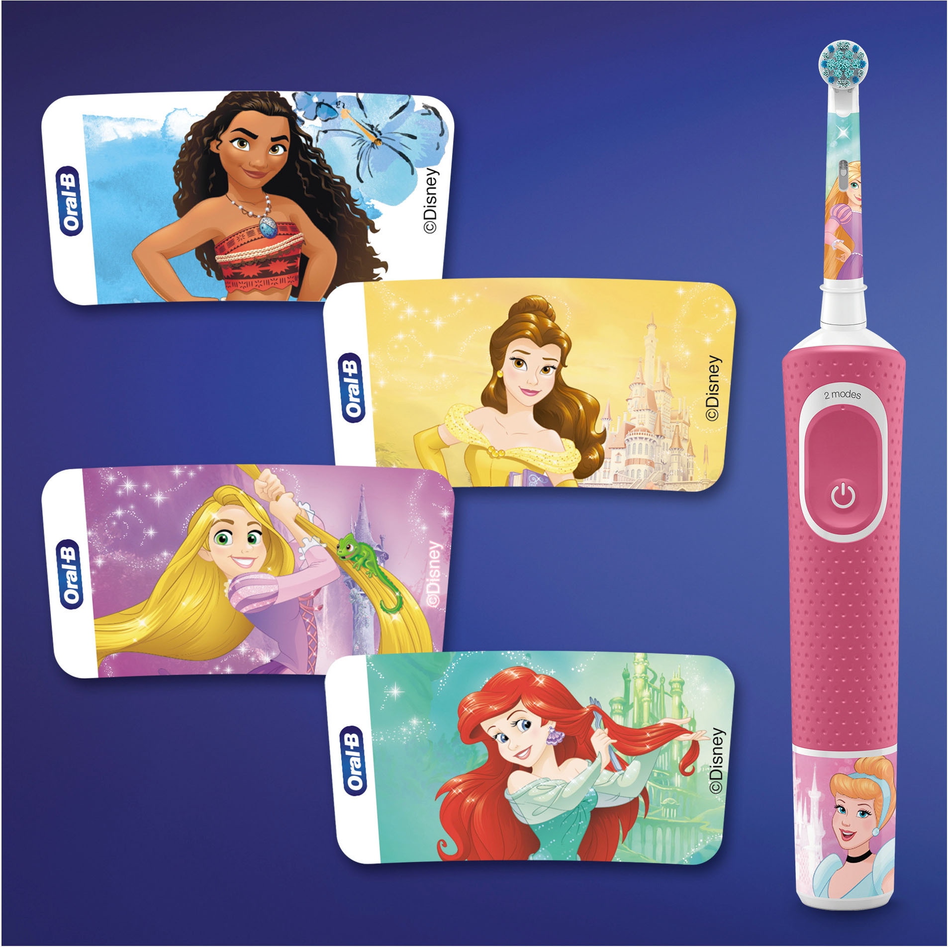 Oral-B Elektrische Kinderzahnbürste »Disney Princess«, 1 St. Aufsteckbürsten