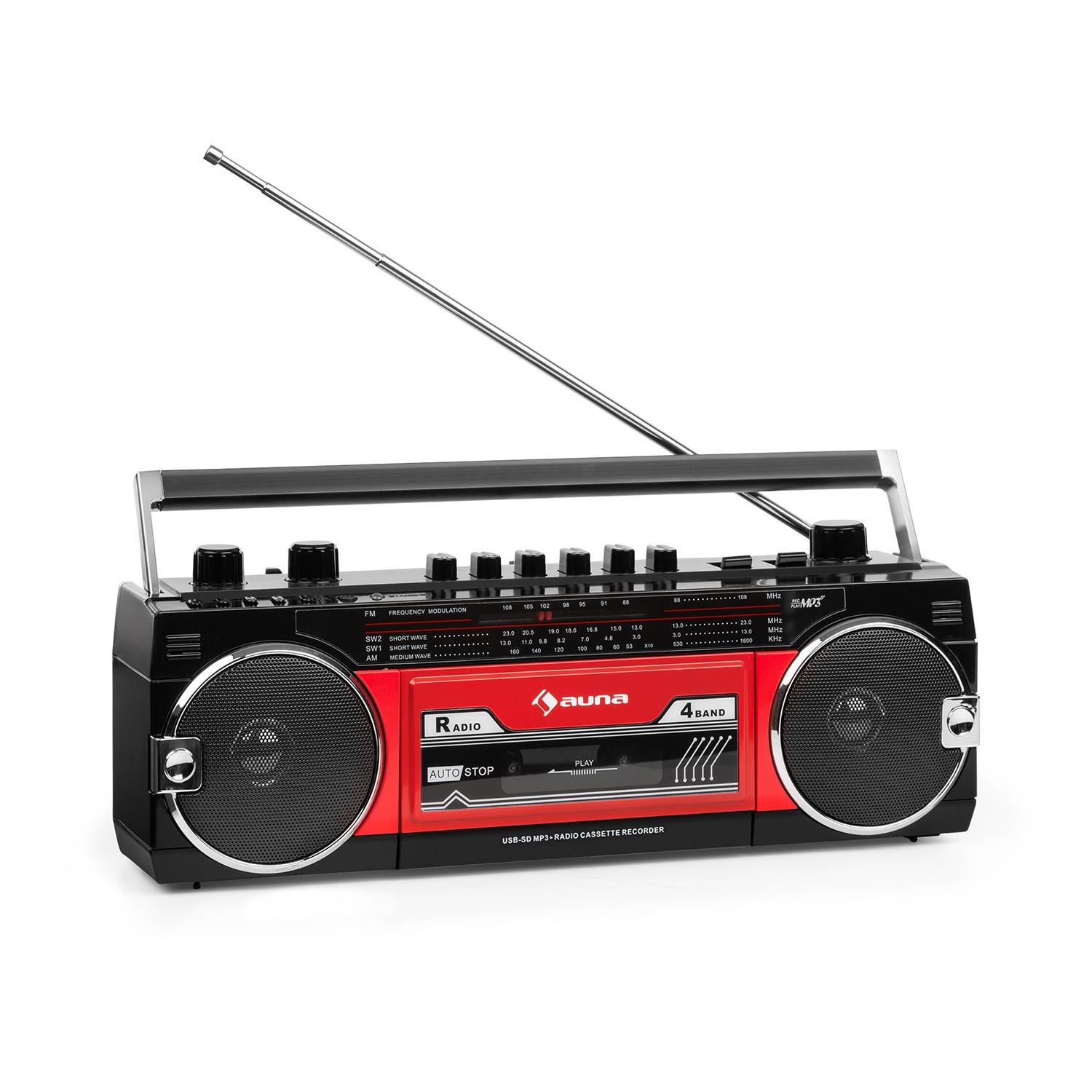 Kassettenrekorder Radio BT USB SD Teleskopantenne »TTS2-Cassette...