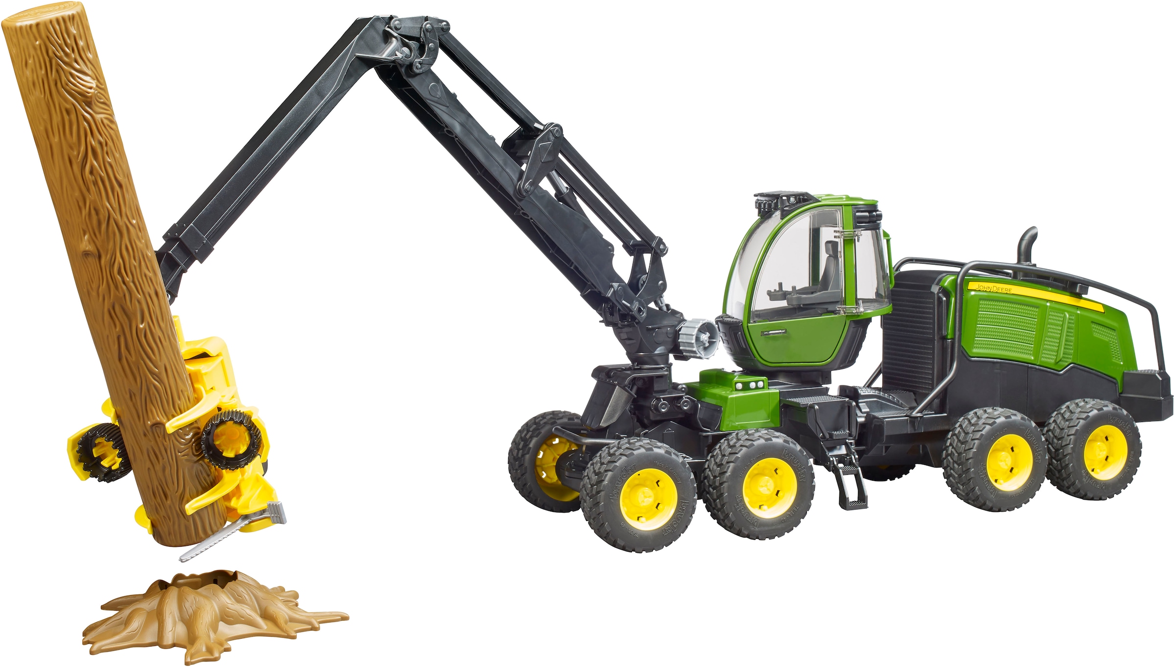 Bruder® Spielzeug-Forstmaschine »John Deere 1270G Harvester mit 1 Baumstamm (02135)« Made in Europe