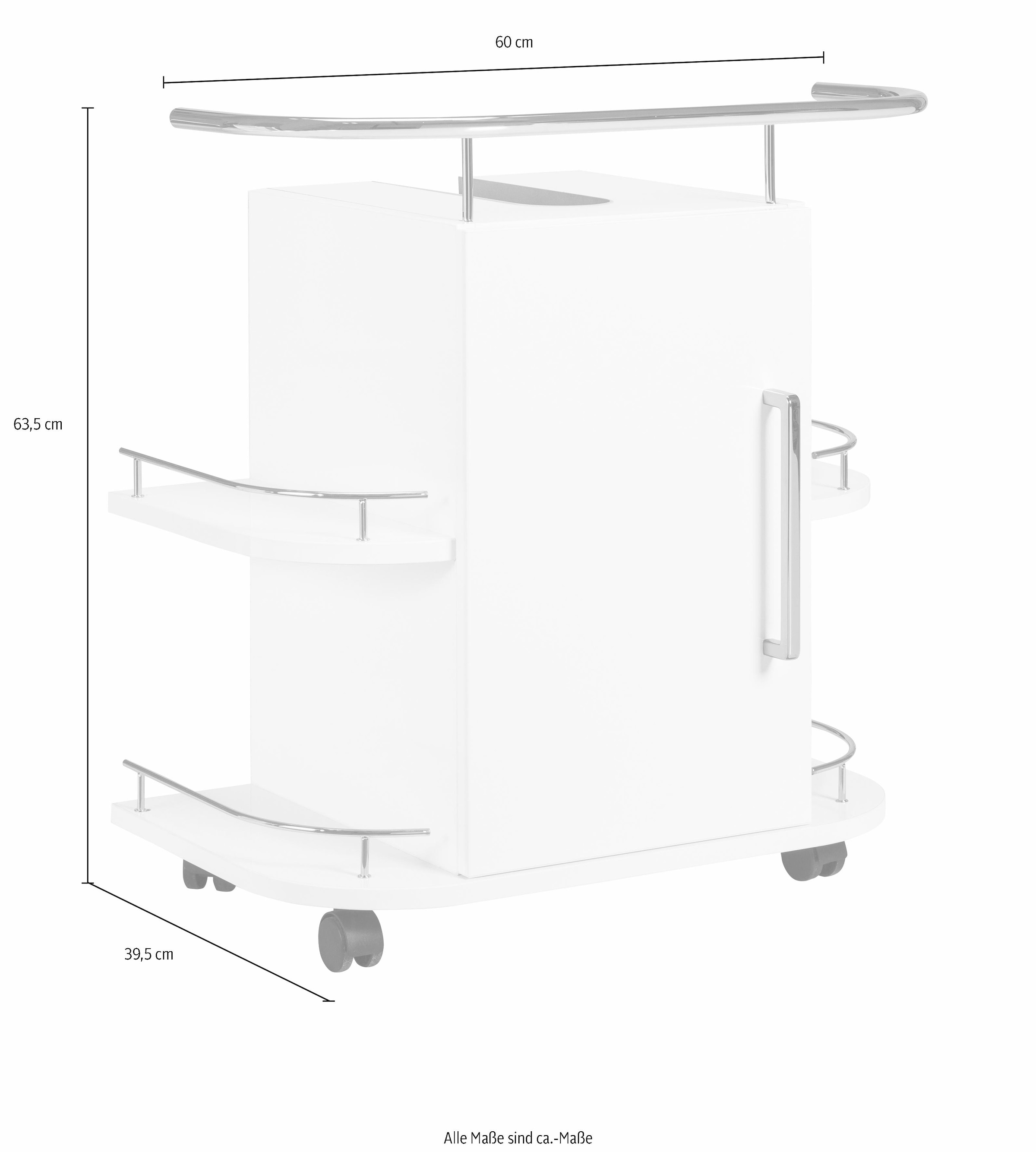 60 OTTO Soft-Close-Funktion Rollen, online »Napoli«, Breite Waschbeckenunterschrank mit OPTIFIT bei cm und