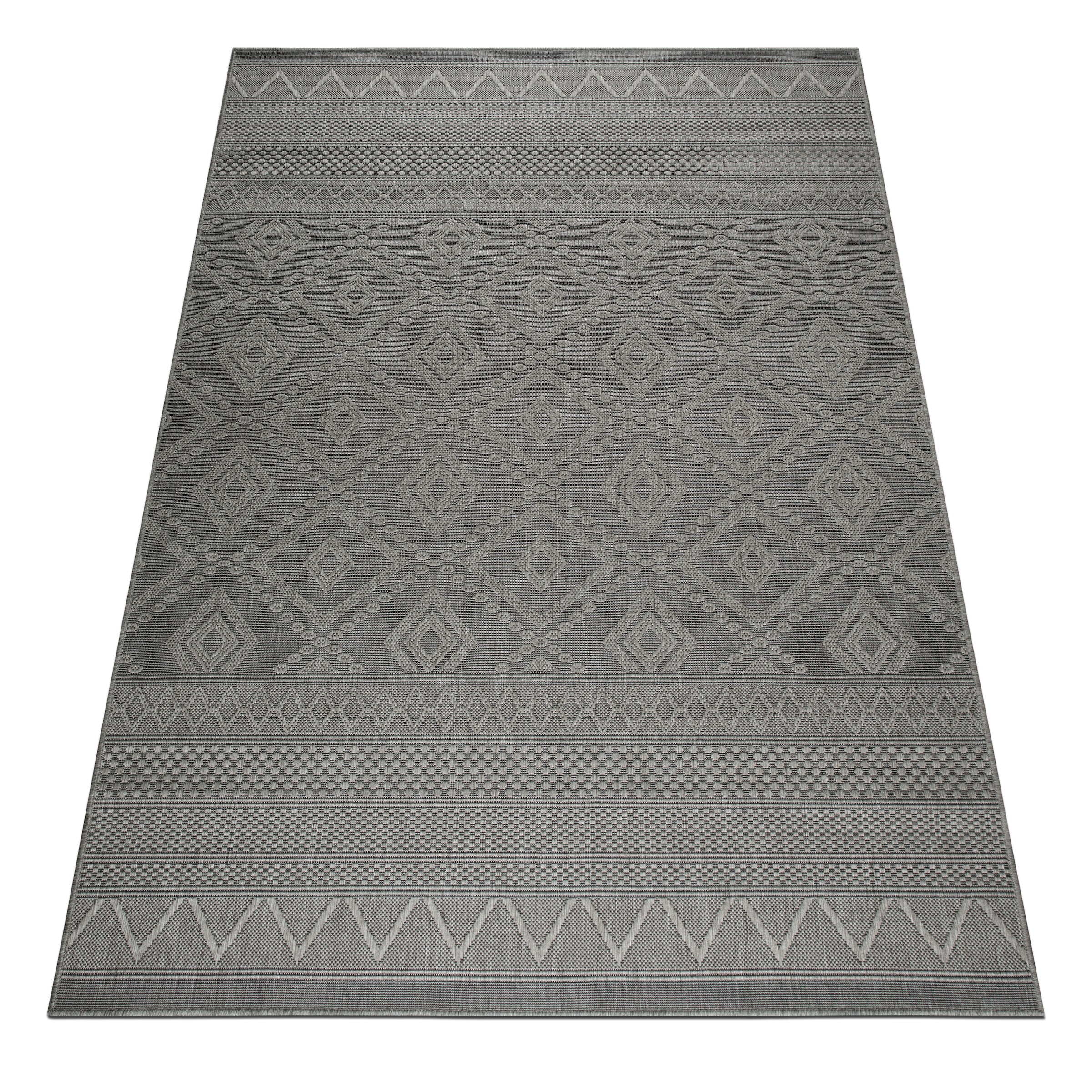 my home Teppich »Toronto auch als Läufer erhältlich«, rechteckig, 3 mm Höhe, In- und Outdoor geeignet, Sisal-Optik, Wetterfest & UV-beständig, Boho