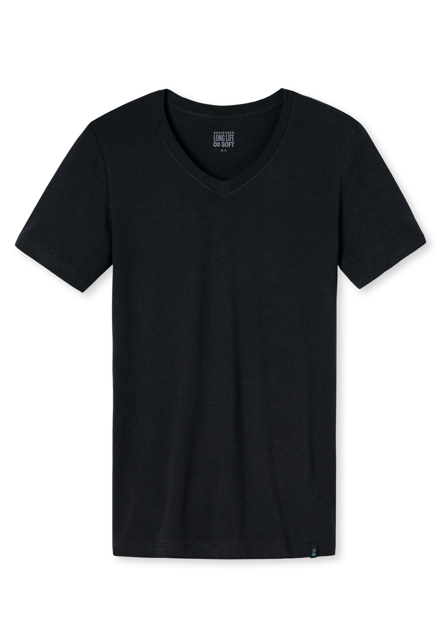 Schiesser T-Shirt »Long Life Soft«, V-Ausschnitt, kurzärmelig, reduzierte Pilling-Bildung