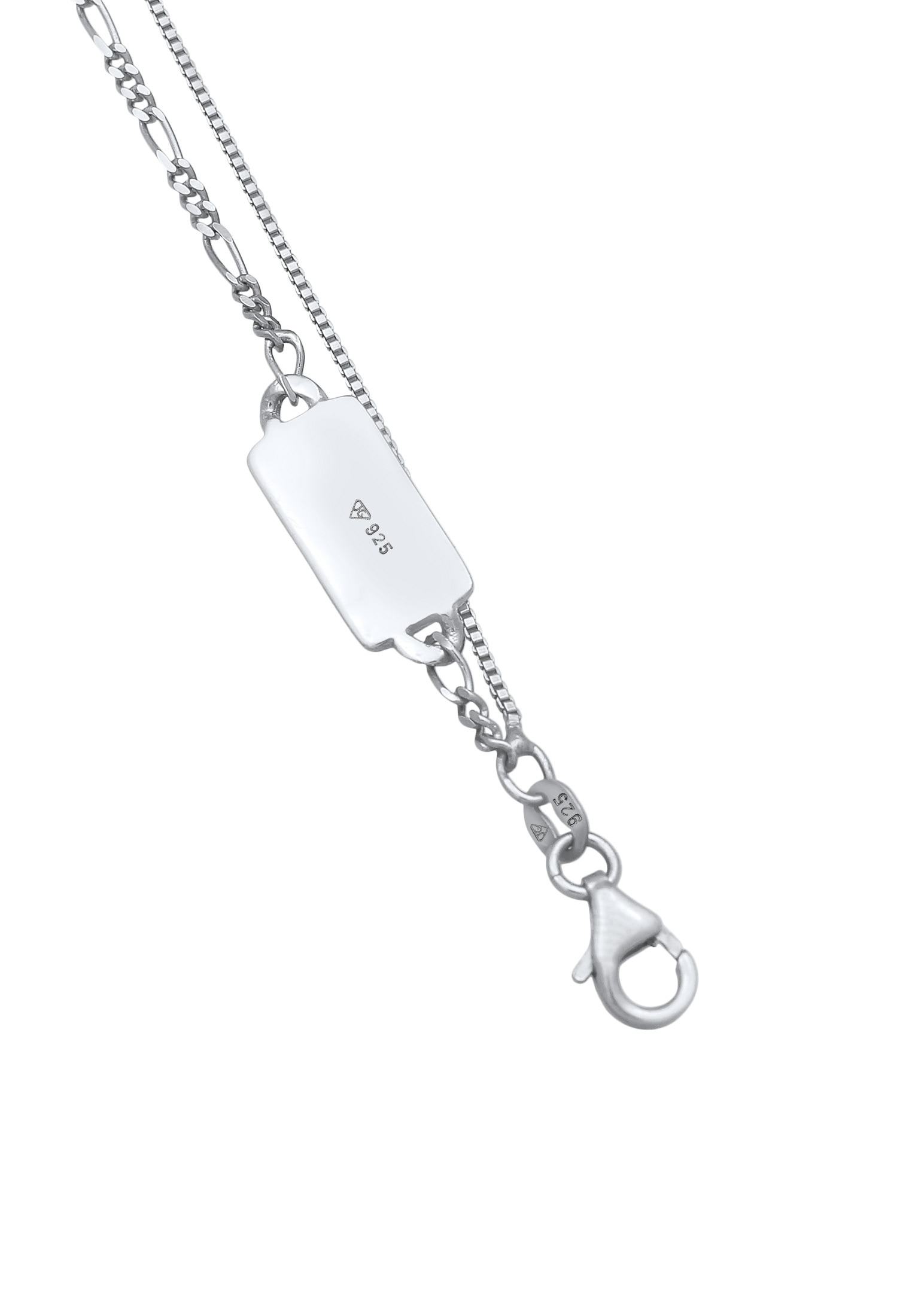 Kuzzoi Kette mit Anhänger »Halskette Herren Layer Kreuz Religion 925 Silber«