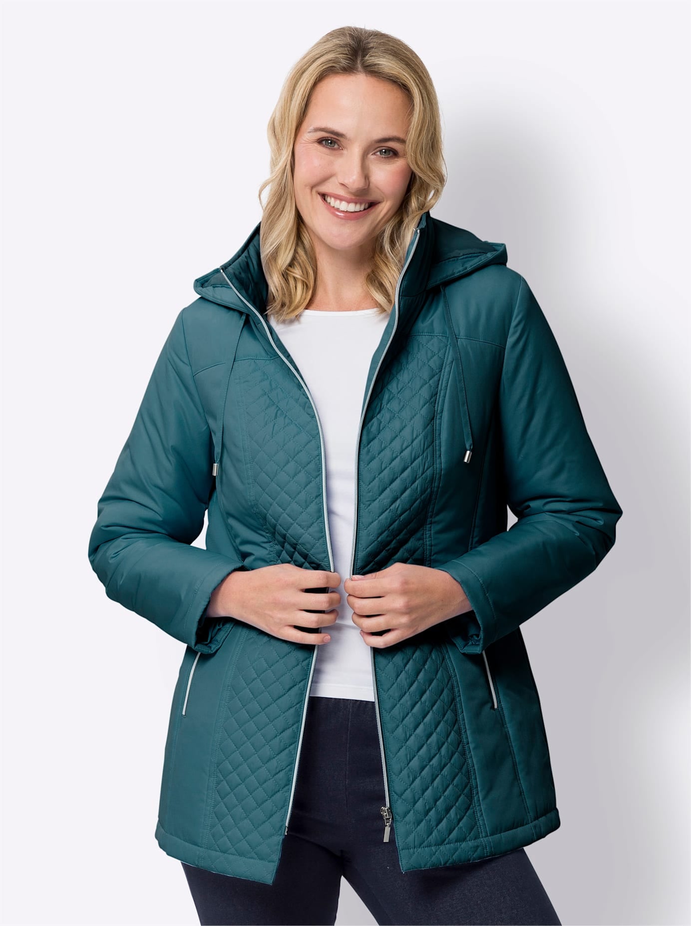Classic Basics Steppjacke, mit Kapuze