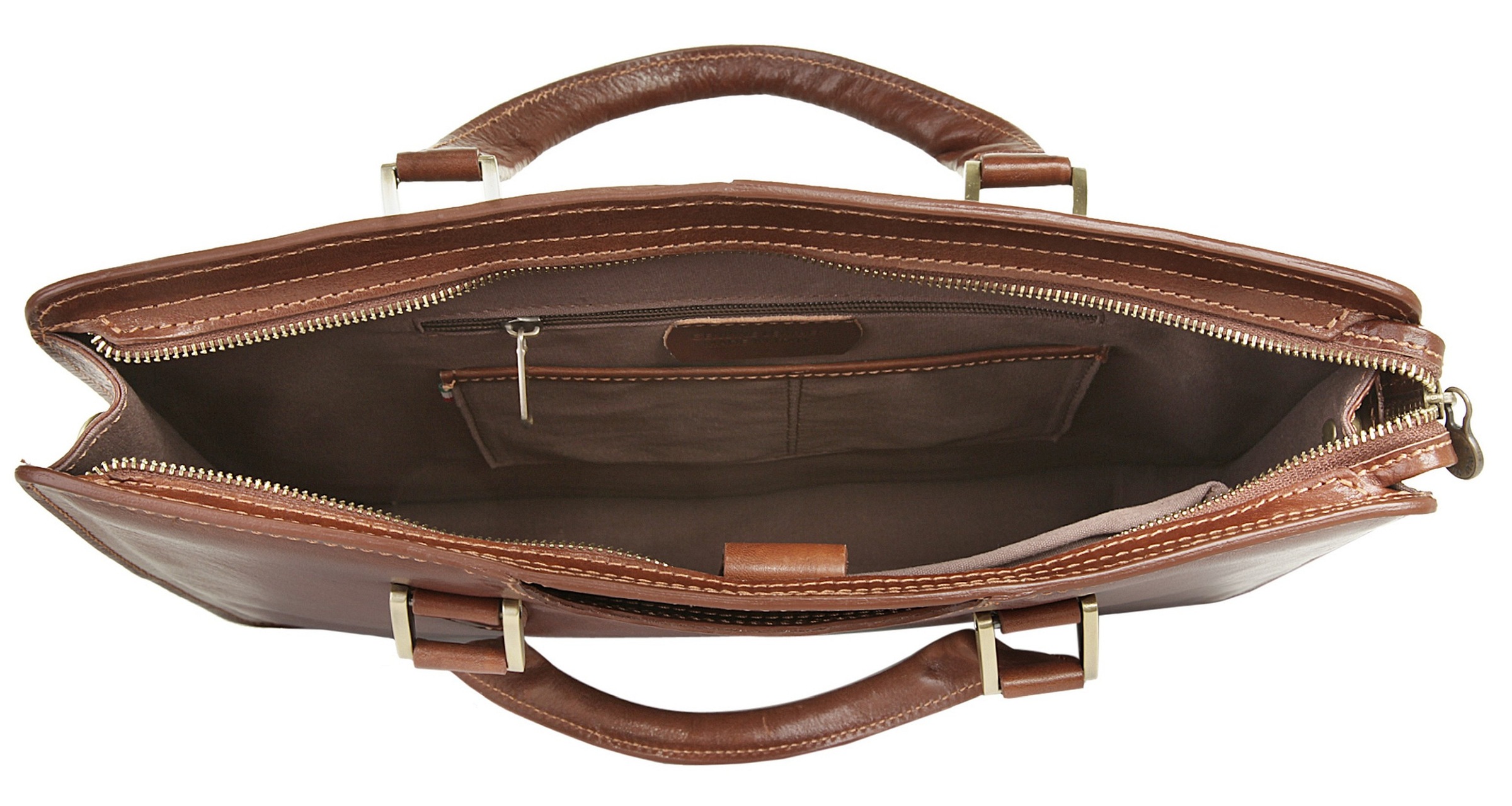 Piké Aktentasche, echt Leder, Made in Italy