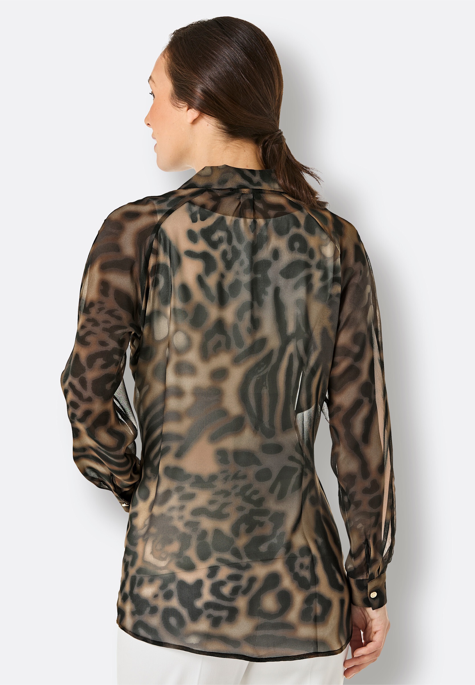 creation L Longbluse »Seiden-Longbluse Seidenbluse mit Digitaldruck«
