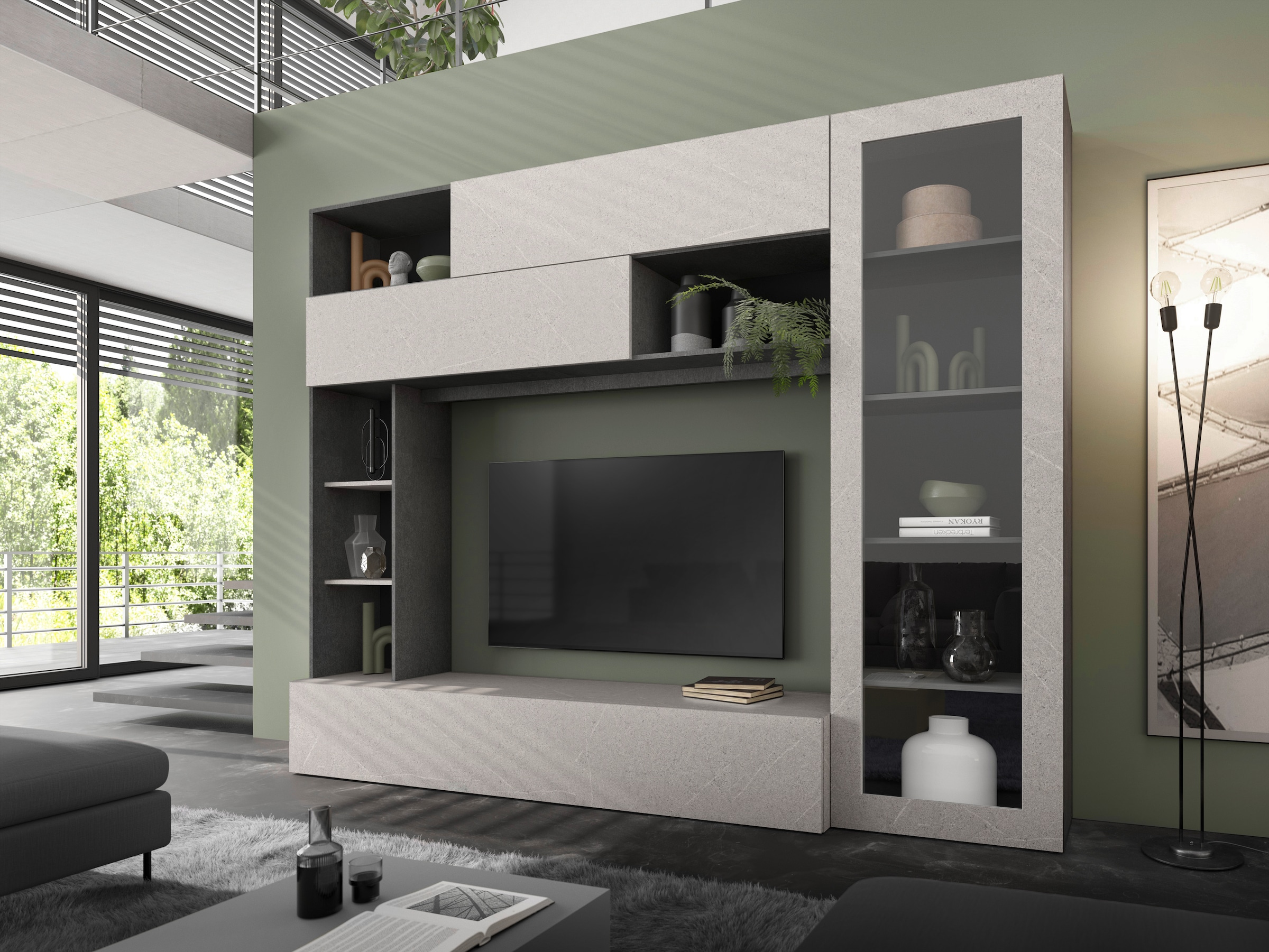 INOSIGN Wohnwand »PRATO, Breite 272 cm, Höhe 210 cm, Kompakt-Wohnwand,«