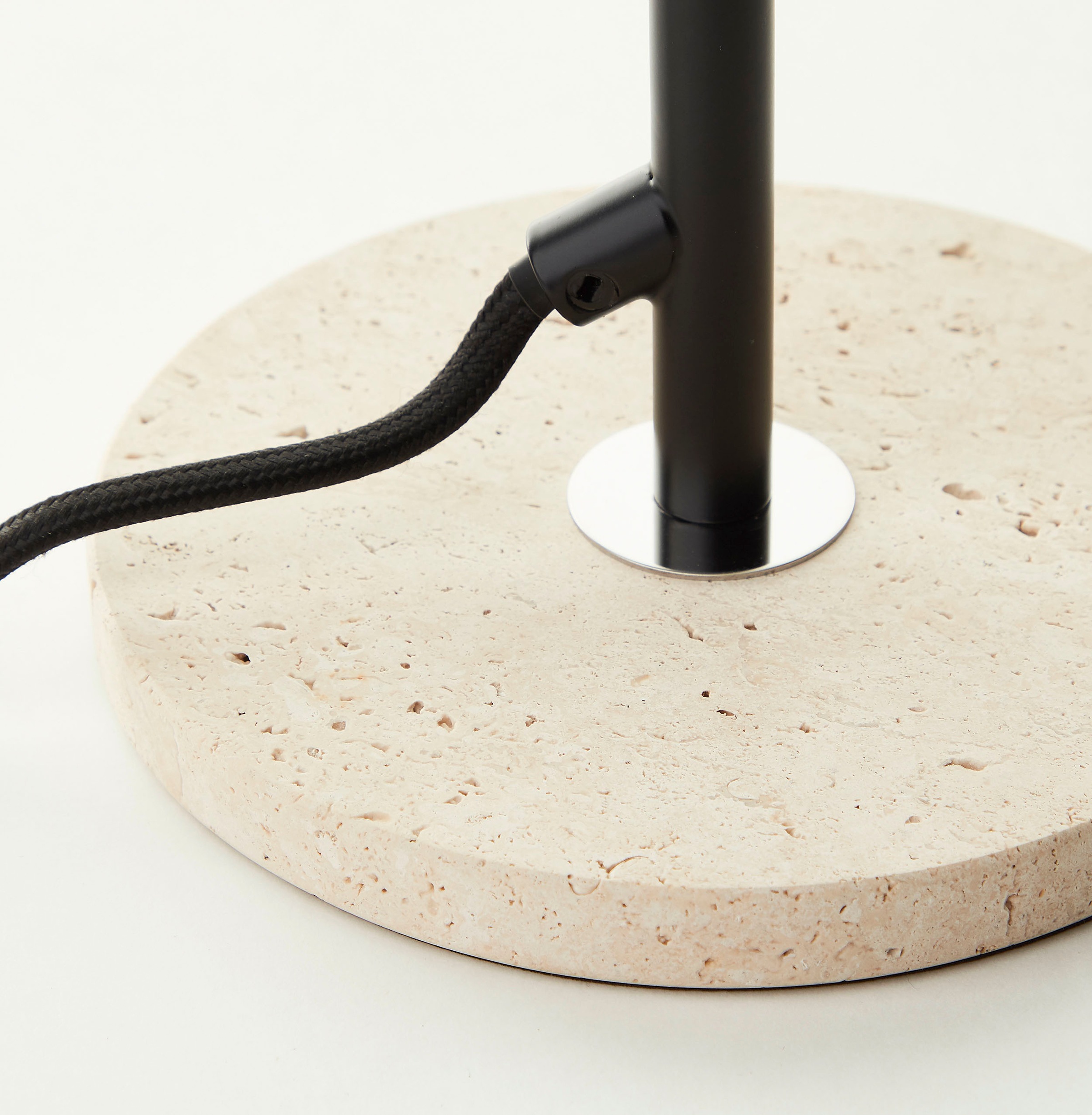 LeGer Home by Lena Gercke Tischleuchte »Linnea Pilz Lampe - Travertin Steinfuß«, Leuchtmittel E14 | ohne Leuchtmittel, Pilzleuchte, Tischlampe, Höhe 35,5 cm, Naturstein, Pilzlampe