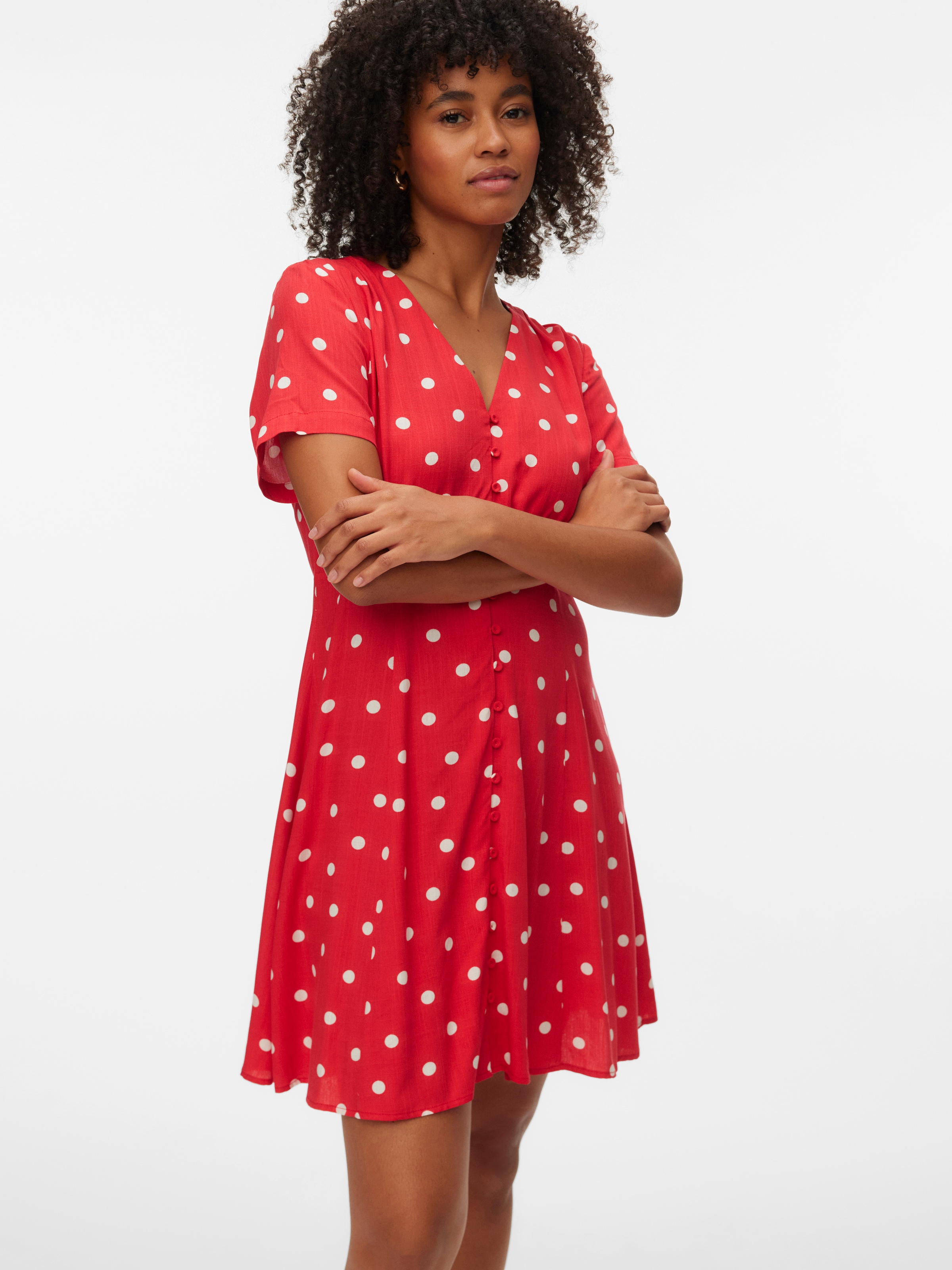 Vero Moda Minikleid »VMKORA S/S SHORT DRESS WVN BTQ« Viskose