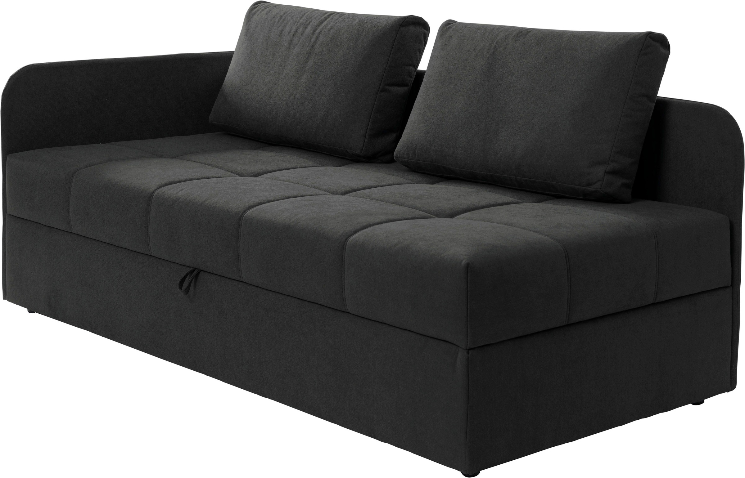 alina Schlafsofa »Marla« inkl. Stauraum & 2 Rückenkissen, Armlehne wahlweise links oder rechts